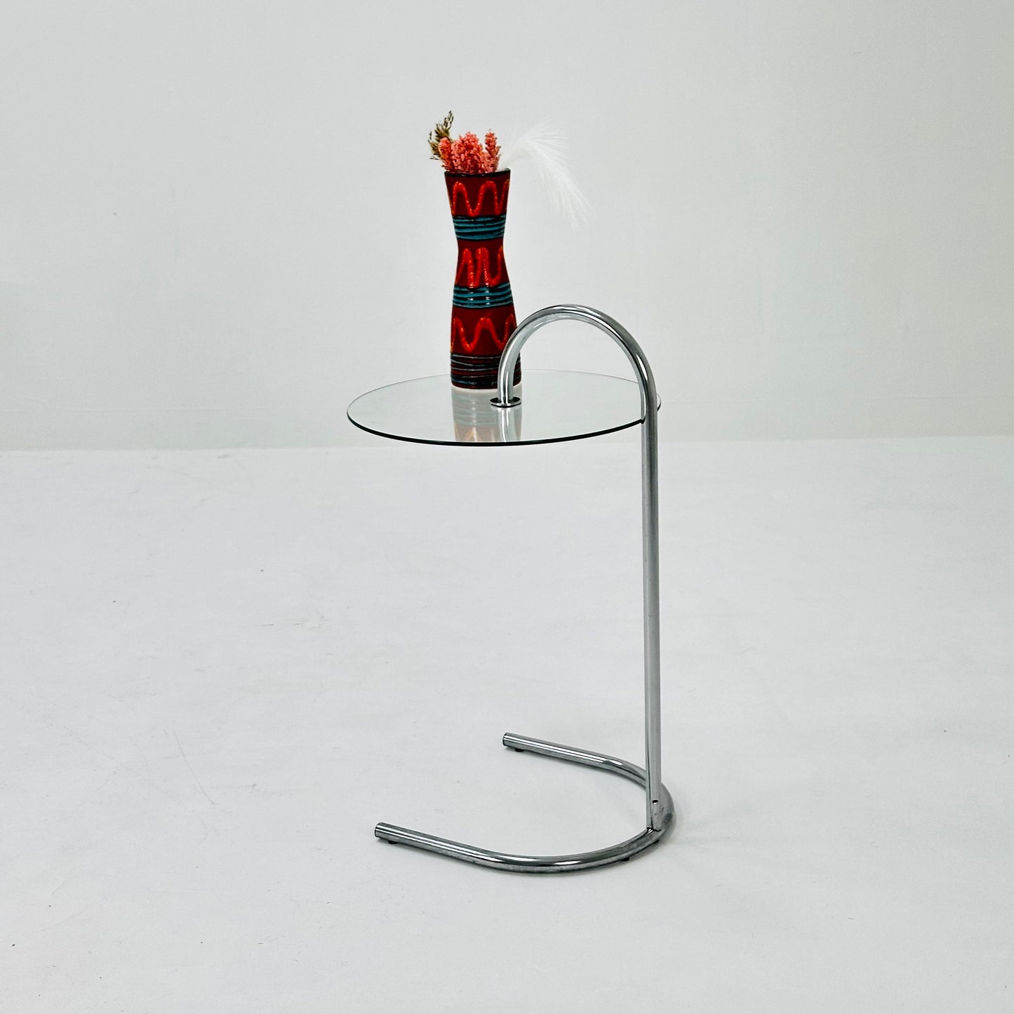 Bauhaus Vintage Ikea Ry Coffee Side Table Glass Aluminum 1980s