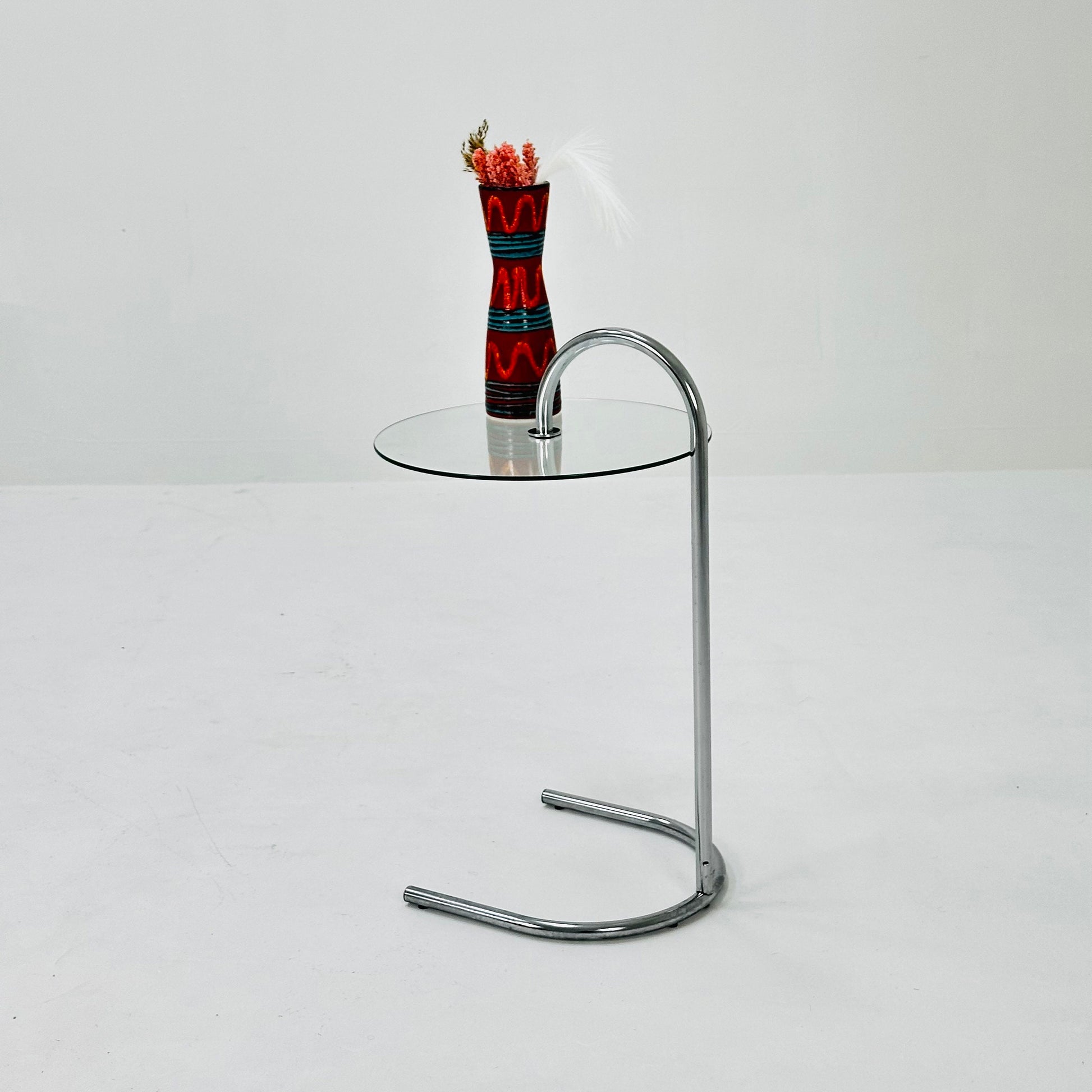 Bauhaus Vintage Ikea Ry Coffee Side Table Glass Aluminum 1980s