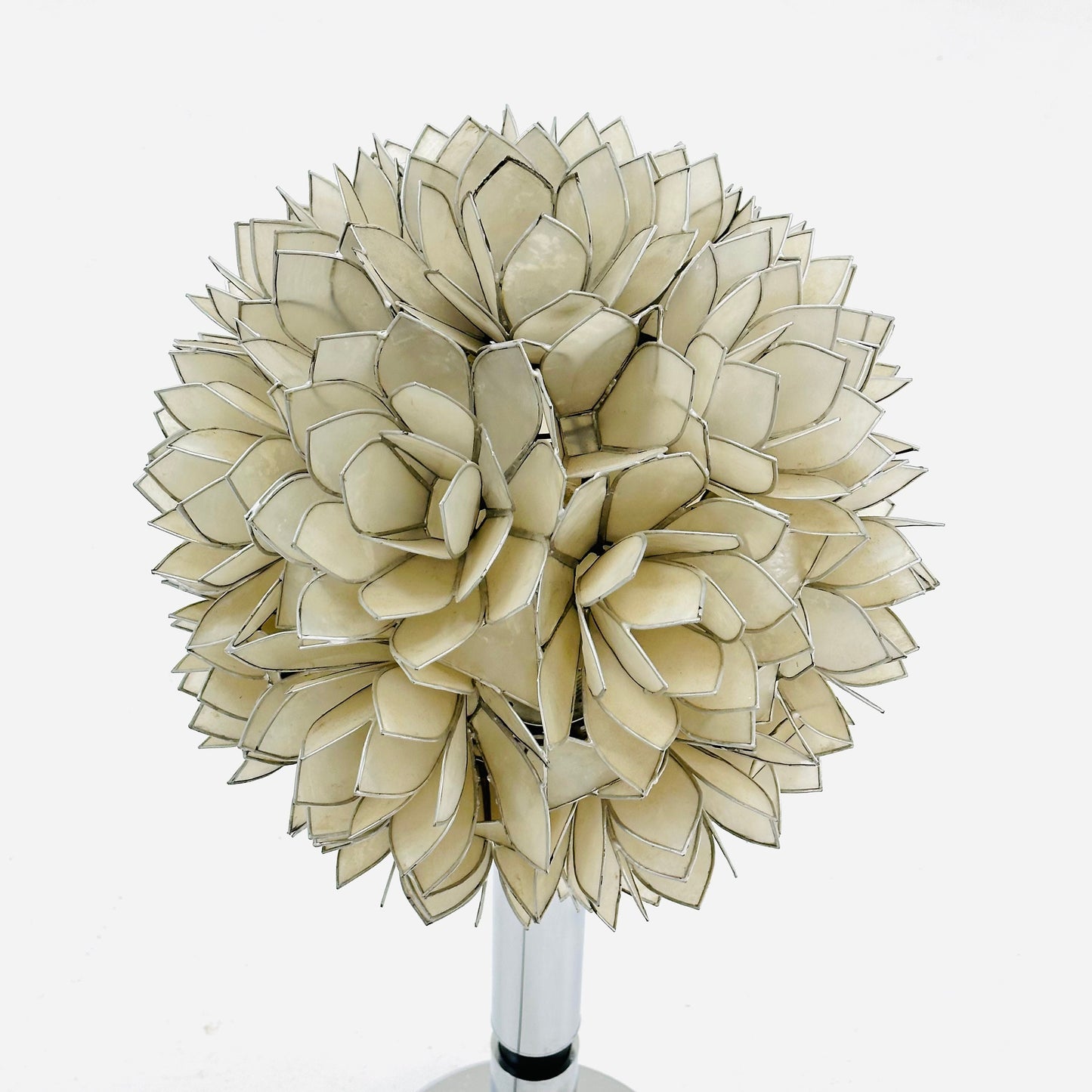 Capiz Shell Lotus Ball Table Light Germany, 1960s