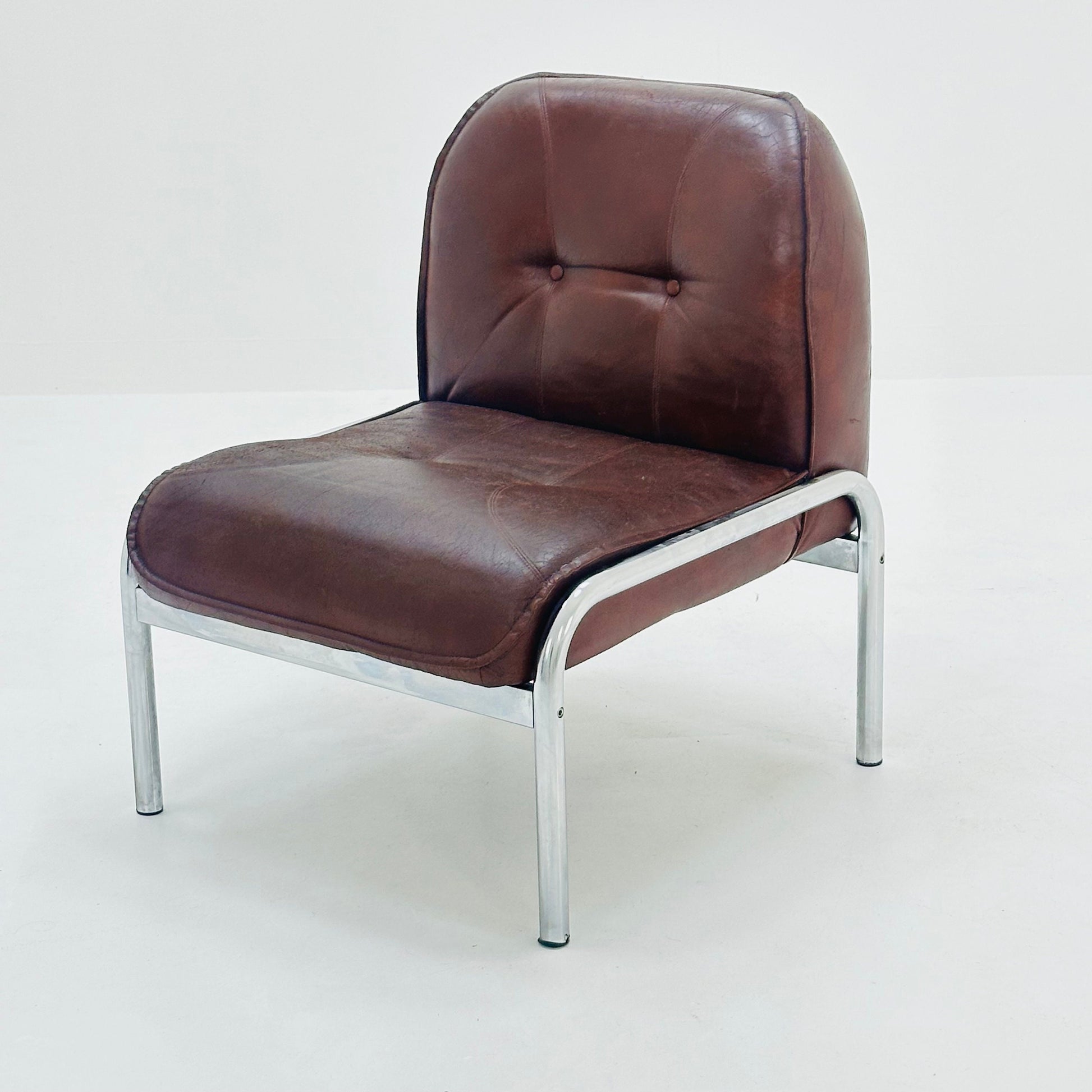Mid century original vintage Girsberger Eurochair design lounge chair , Switzerland 1980s.