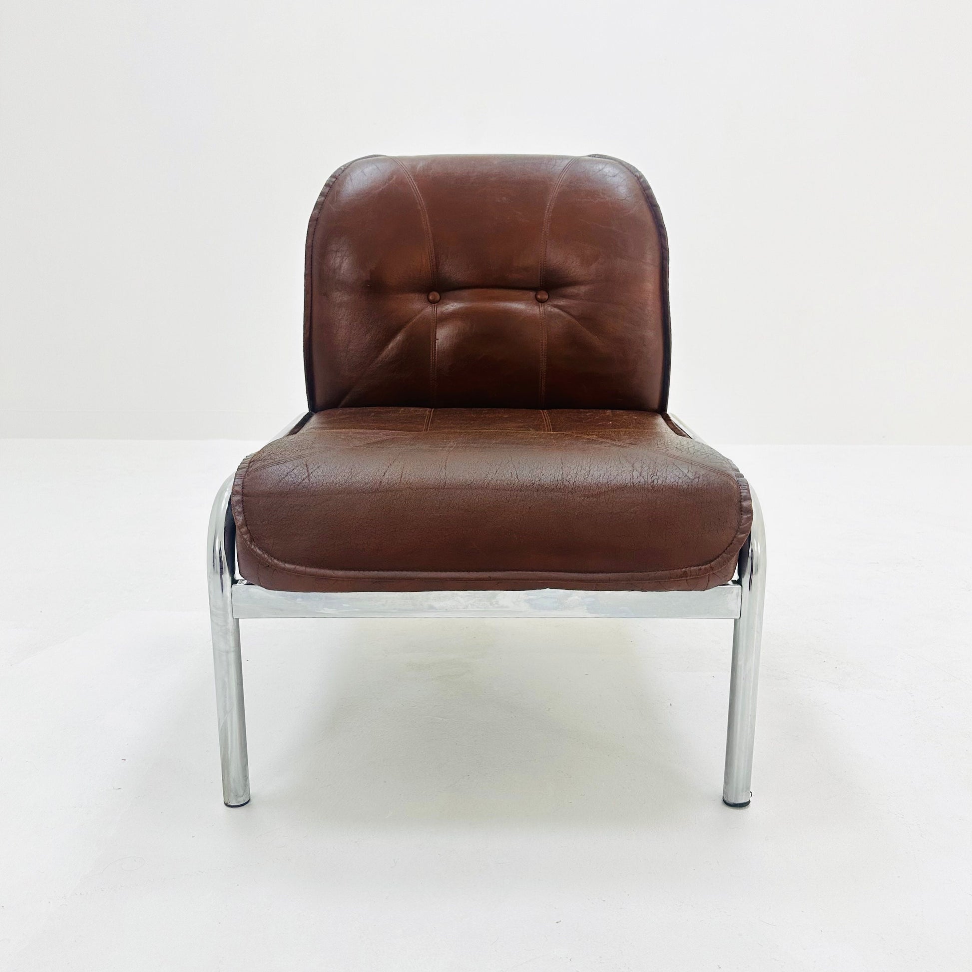 Mid century original vintage Girsberger Eurochair design lounge chair , Switzerland 1980s.