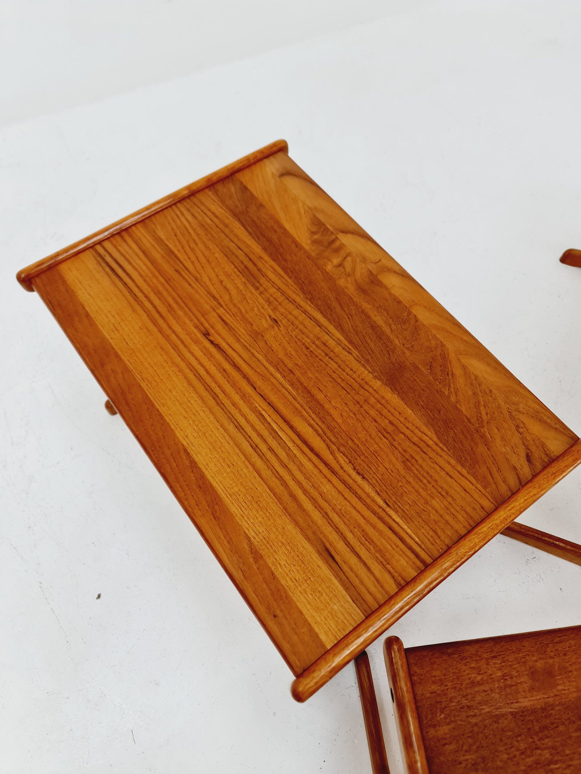 Midcentury Danish Solid teak Nesting Tables by Kai Kristiansen for skovamand & Andersen, 1960s