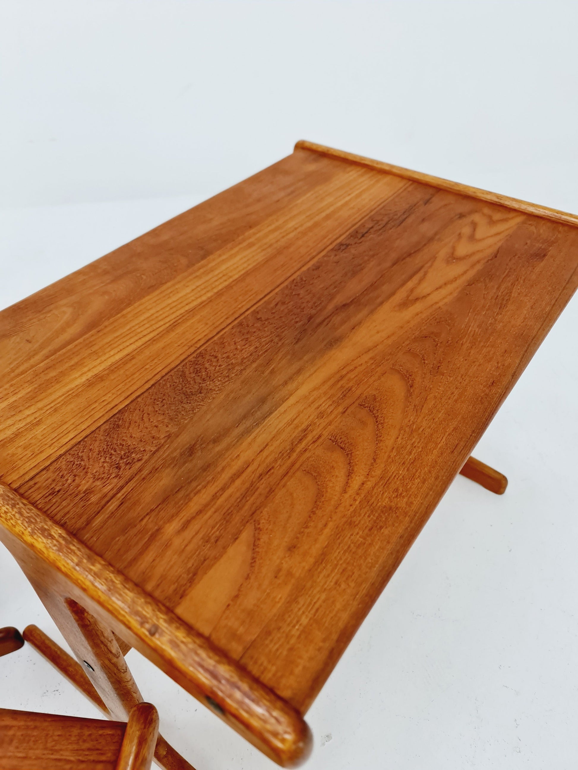 Midcentury Danish Solid teak Nesting Tables by Kai Kristiansen for skovamand & Andersen, 1960s