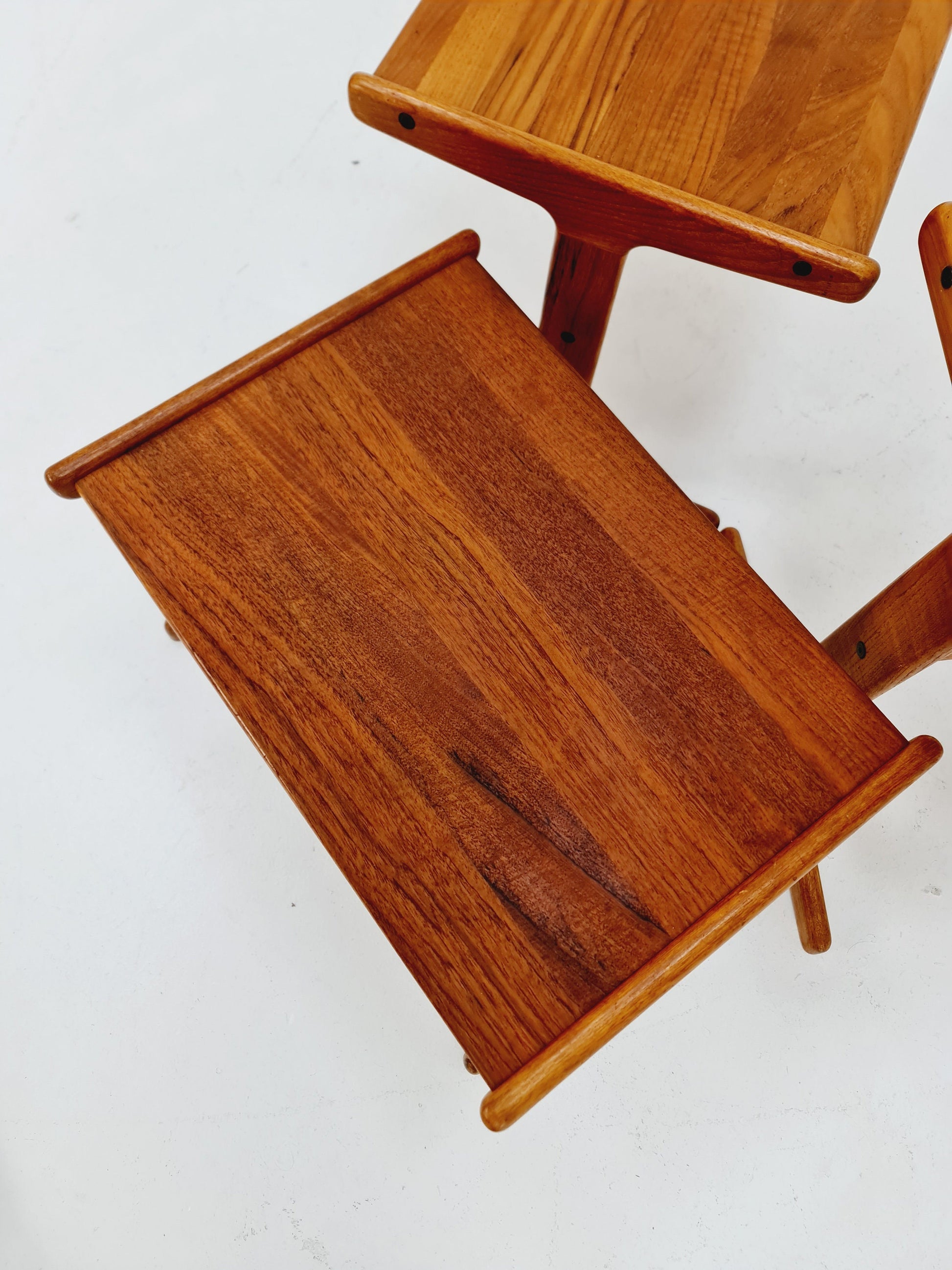 Midcentury Danish Solid teak Nesting Tables by Kai Kristiansen for skovamand & Andersen, 1960s