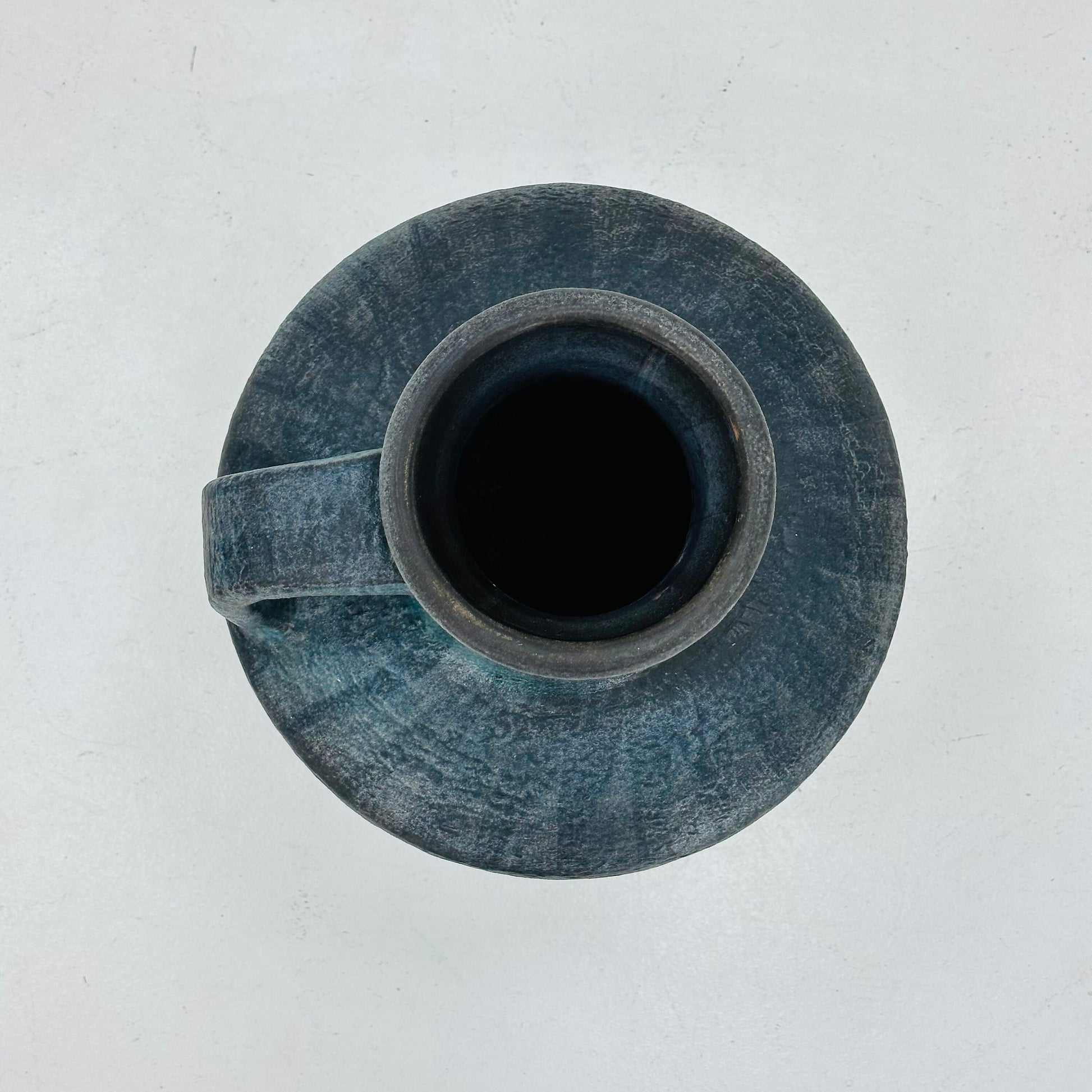 Rare mid century Blue Floor Vase from Karlsruher Majolika, Model 7192 1960s