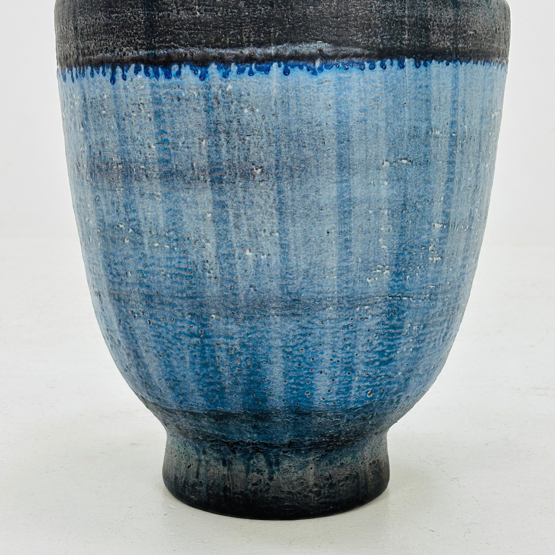 Rare mid century Blue Floor Vase from Karlsruher Majolika, Model 7192 1960s