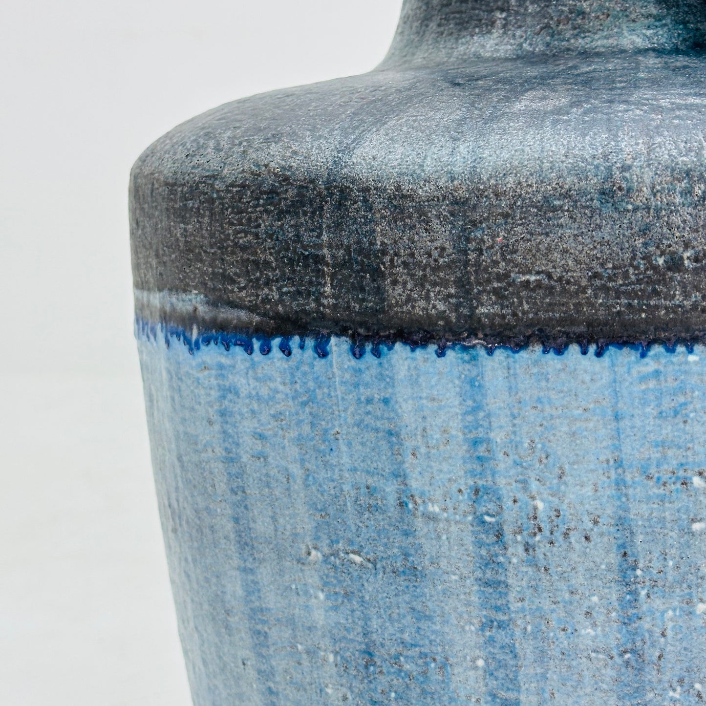 Rare mid century Blue Floor Vase from Karlsruher Majolika, Model 7192 1960s