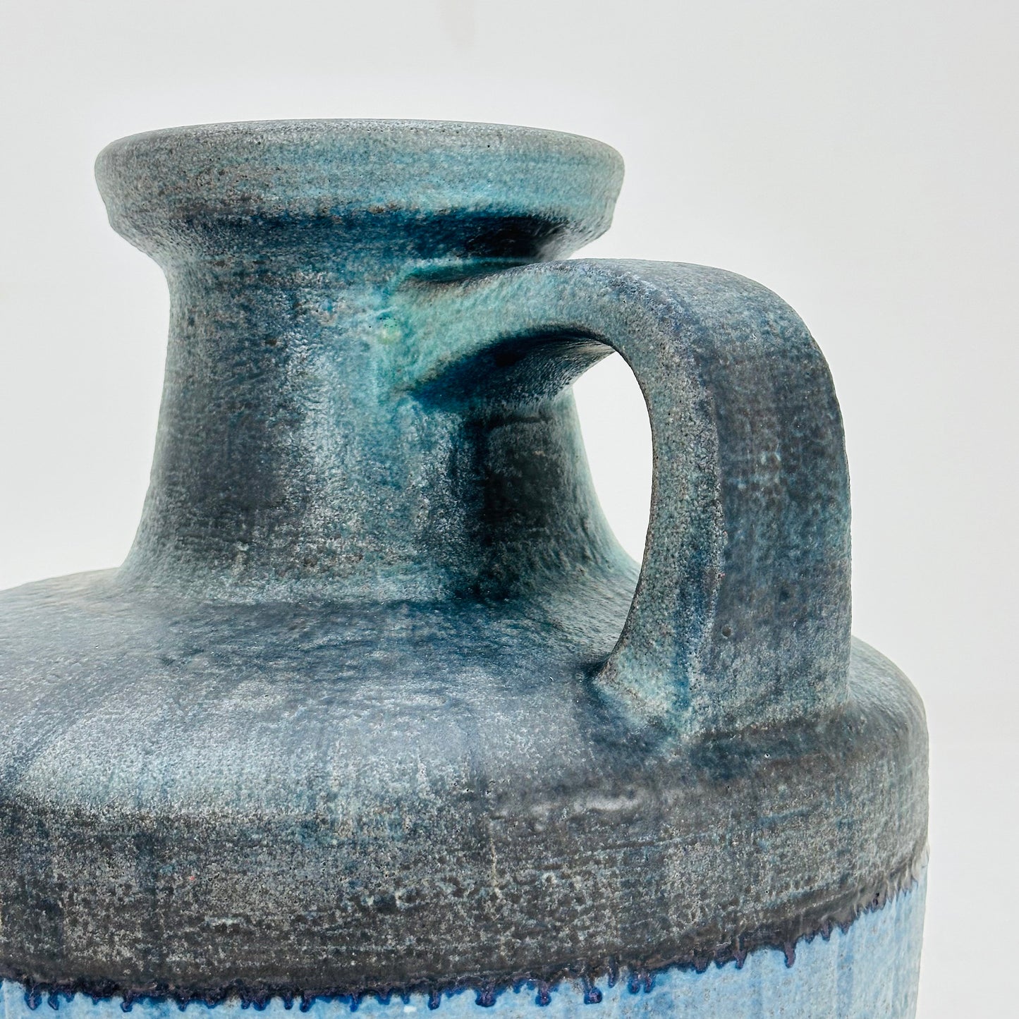 Rare mid century Blue Floor Vase from Karlsruher Majolika, Model 7192 1960s