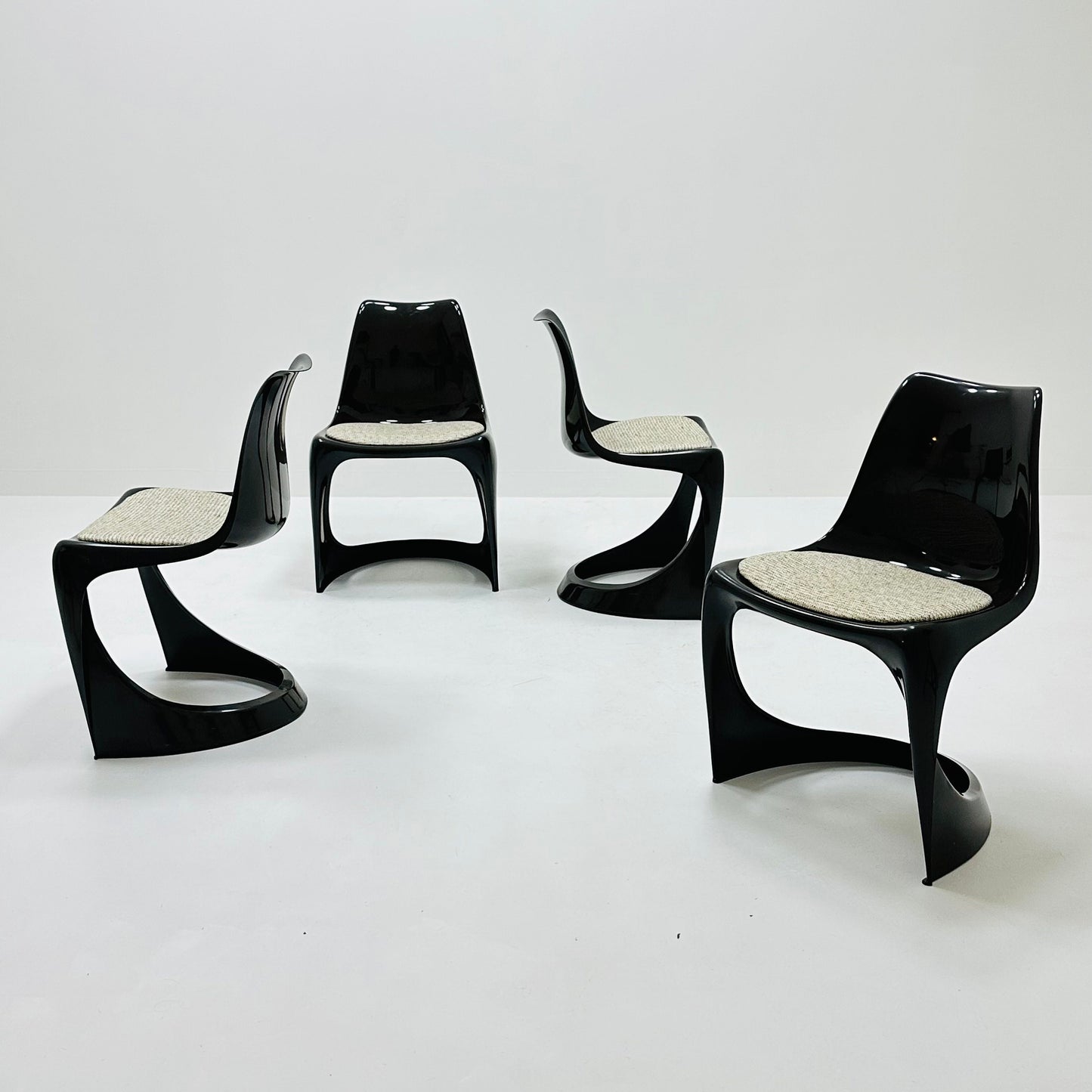 Set of 4 Space Age dining chair designed by Steen Ostergaard for Paul Cadovious model 291 Denmark 1970s