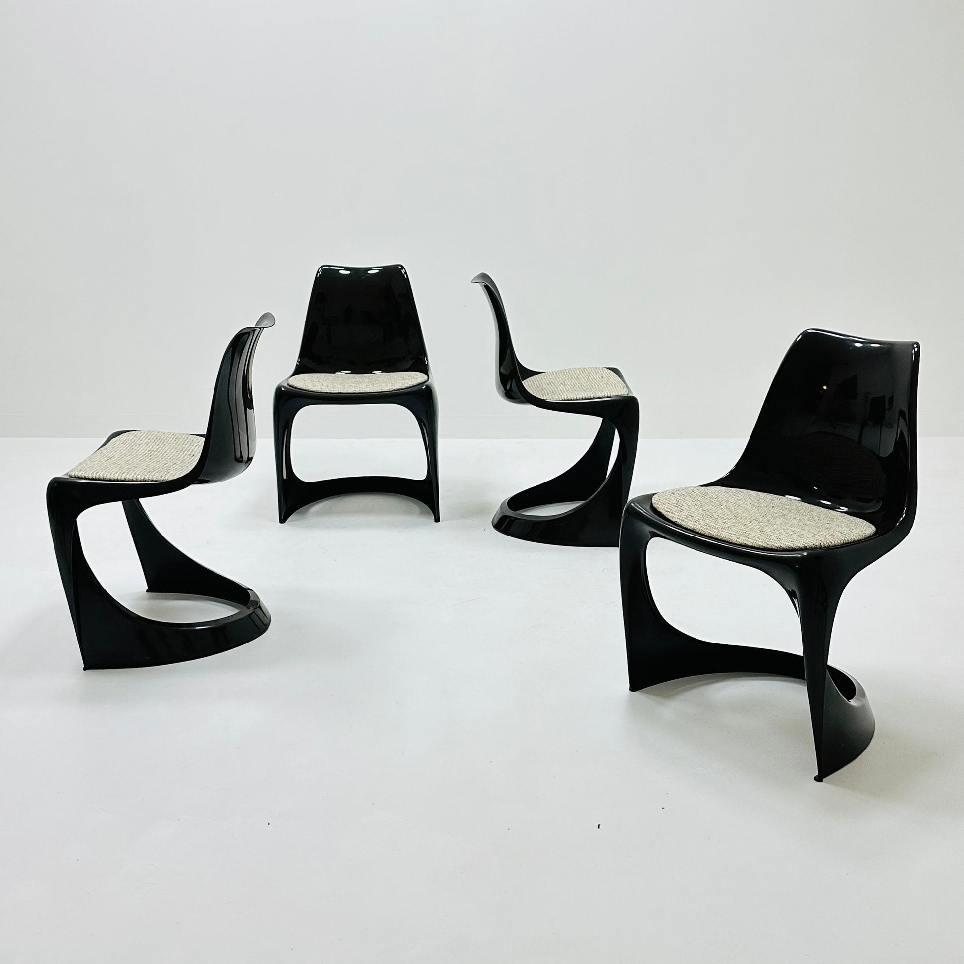 Set of 4 Space Age dining chair designed by Steen Ostergaard for Paul Cadovious model 291 Denmark 1970s