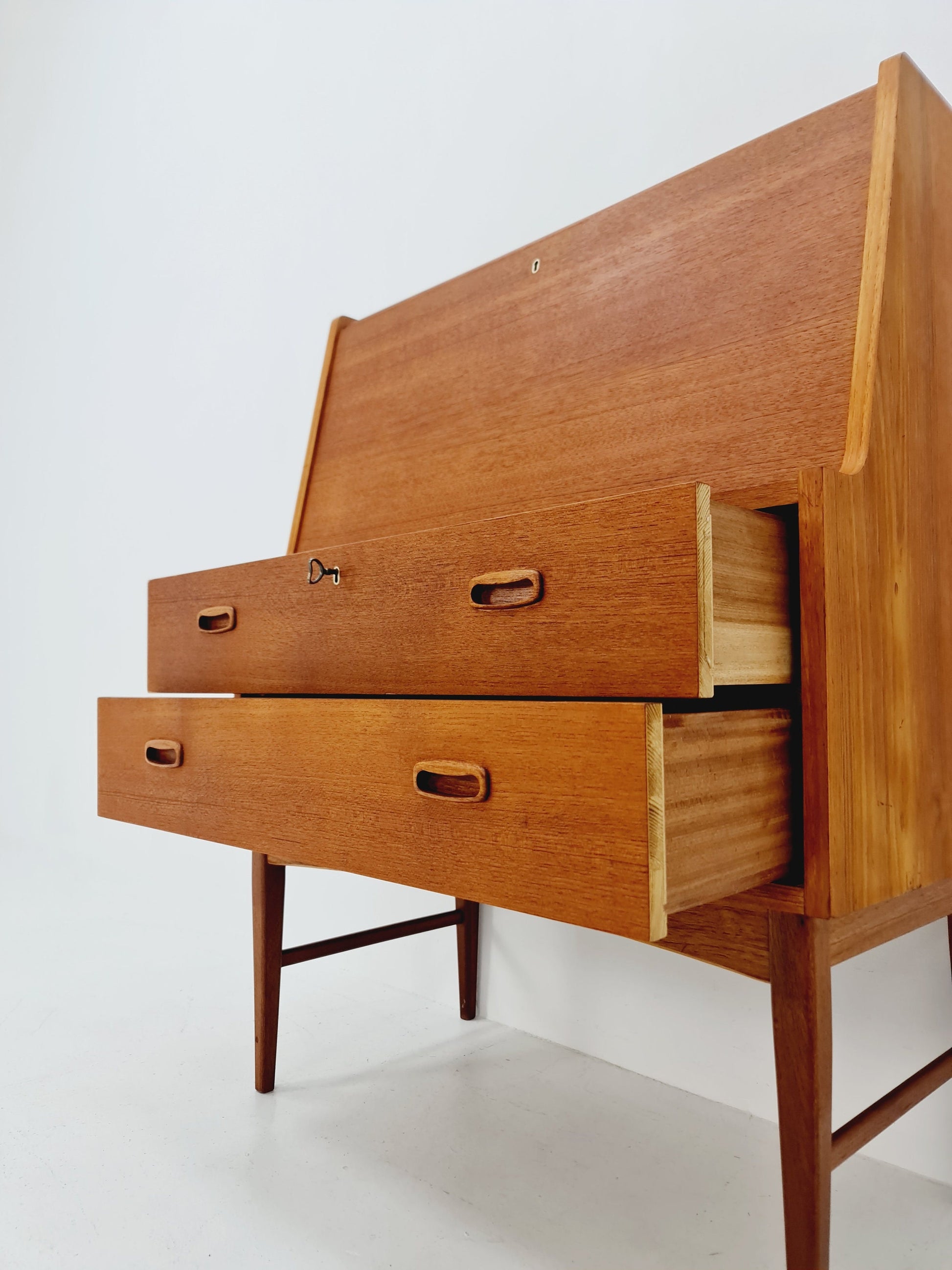 Midcentury Danish vintage teak secretary, vanity /Make up table By Arne Wahl Iversen, 1960s