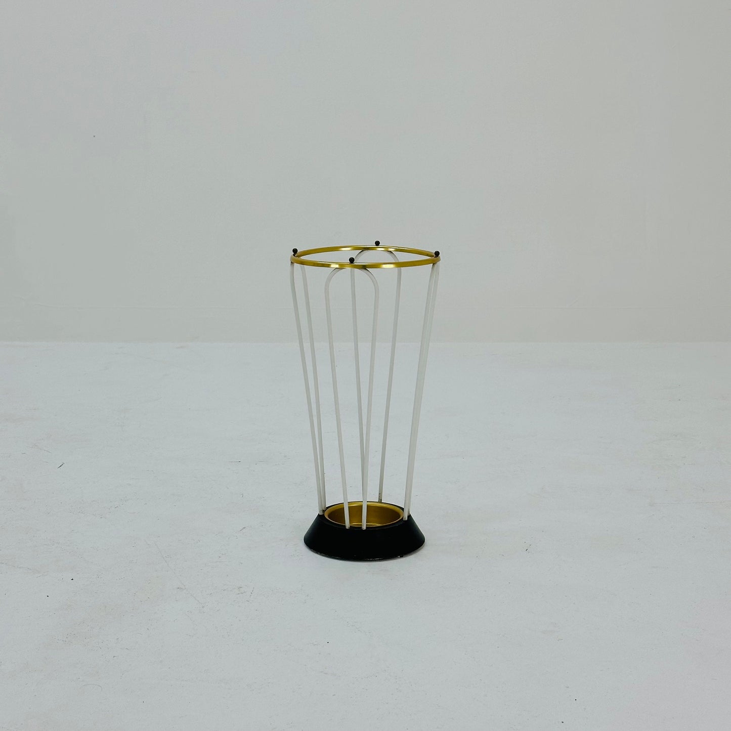 Mid century metal and brass umbrella stand, Germany, 1960s