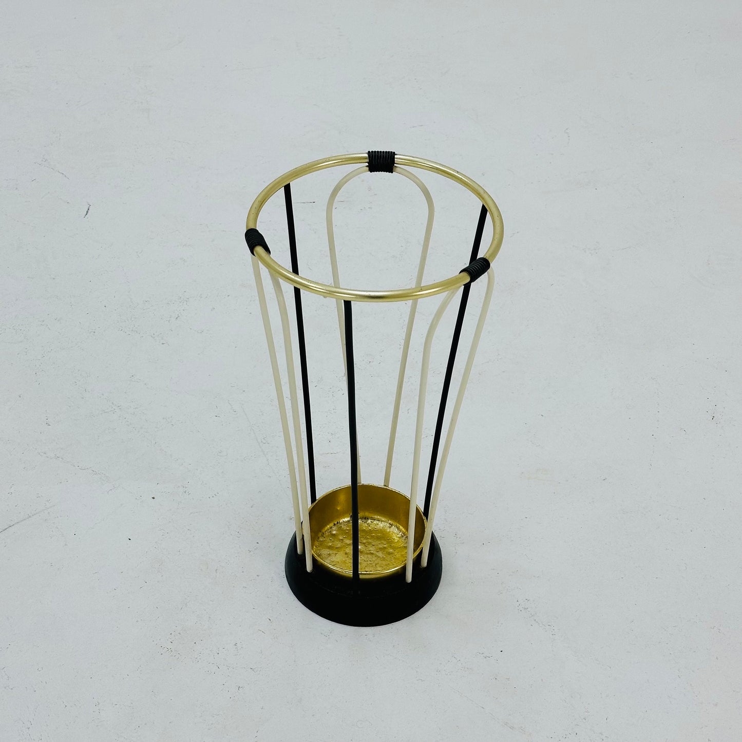 Mid century metal and brass umbrella stand, Germany, 1960s