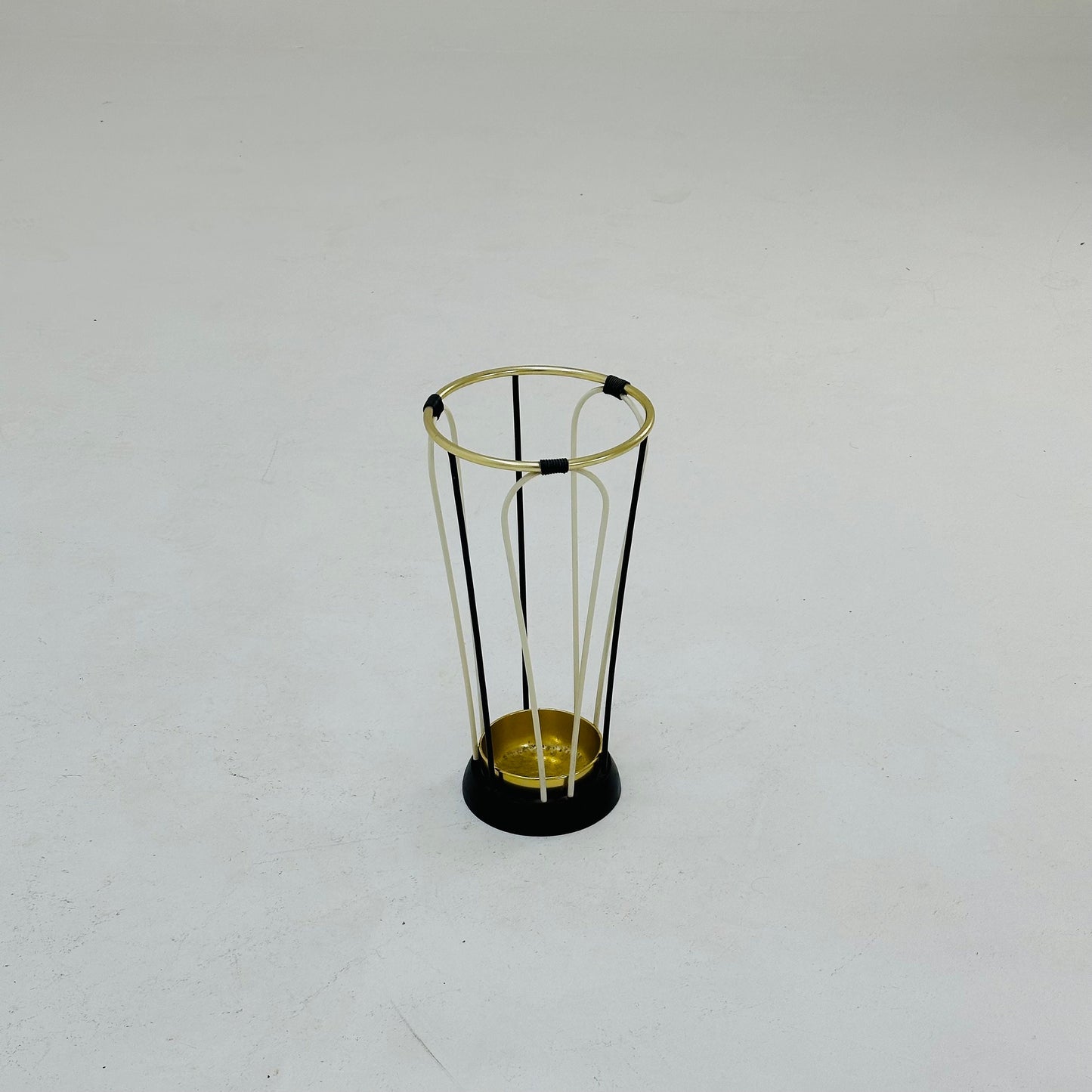 Mid century metal and brass umbrella stand, Germany, 1960s