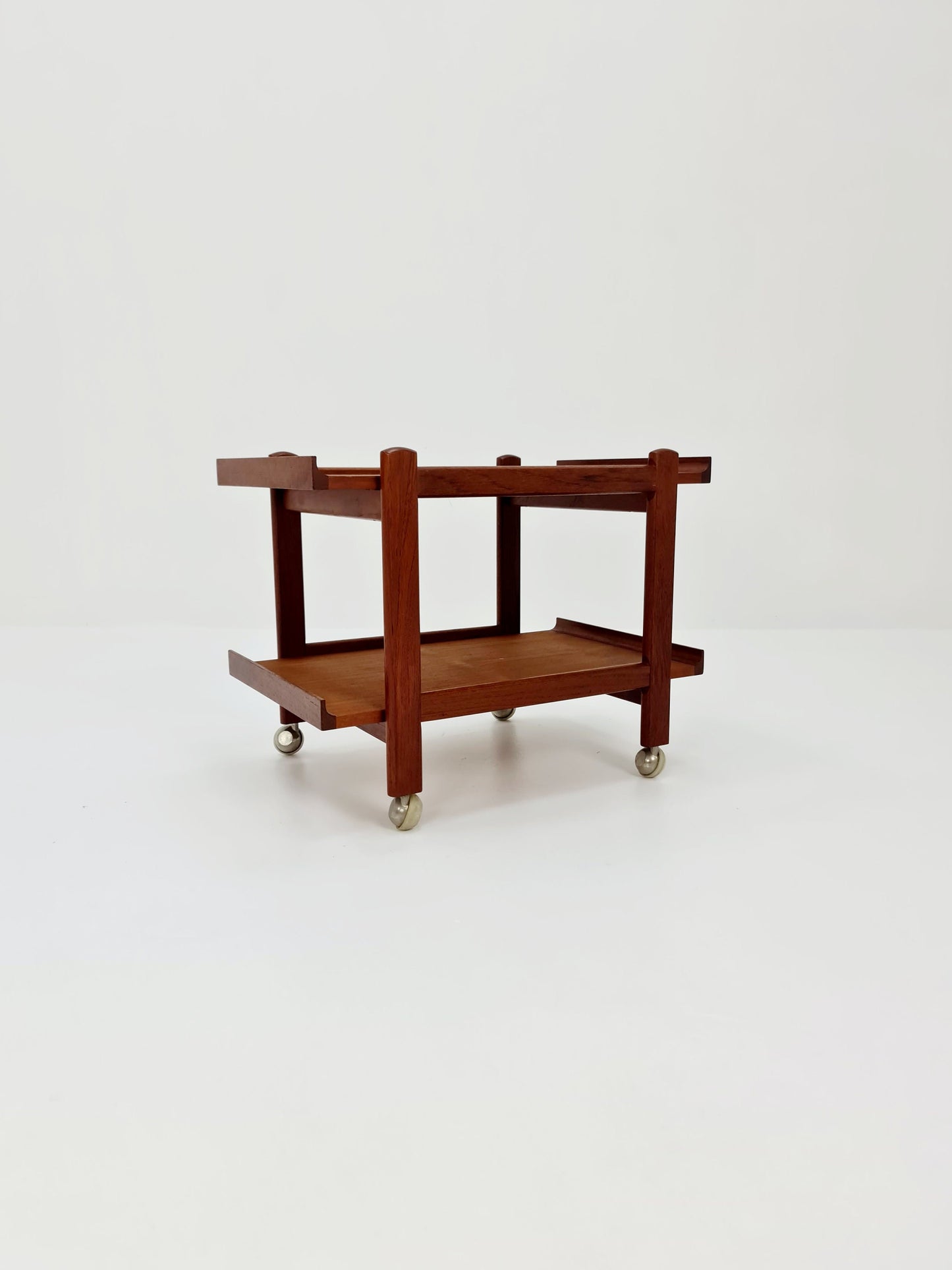 Vintage mid century danish trolley in solid teak/ bar cart By Holger Georg Jansen for Kubus, 1960s