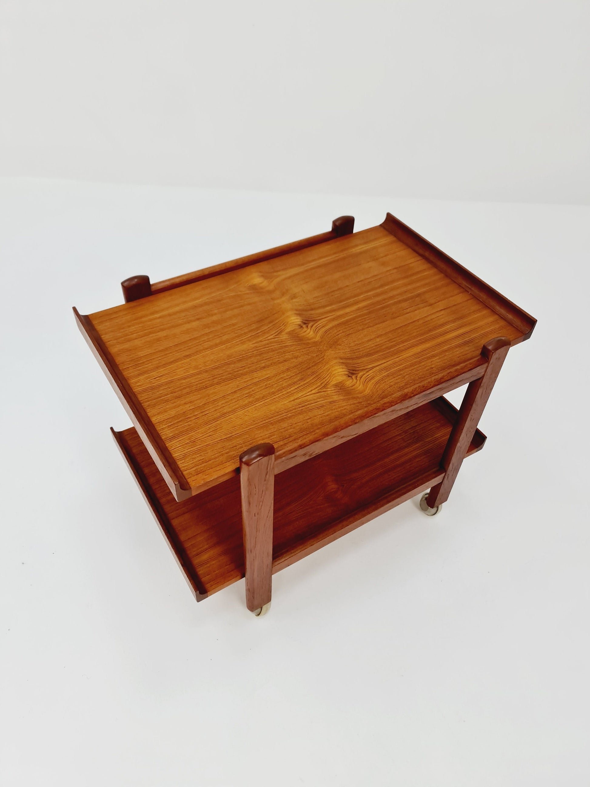 Vintage mid century danish trolley in solid teak/ bar cart By Holger Georg Jansen for Kubus, 1960s
