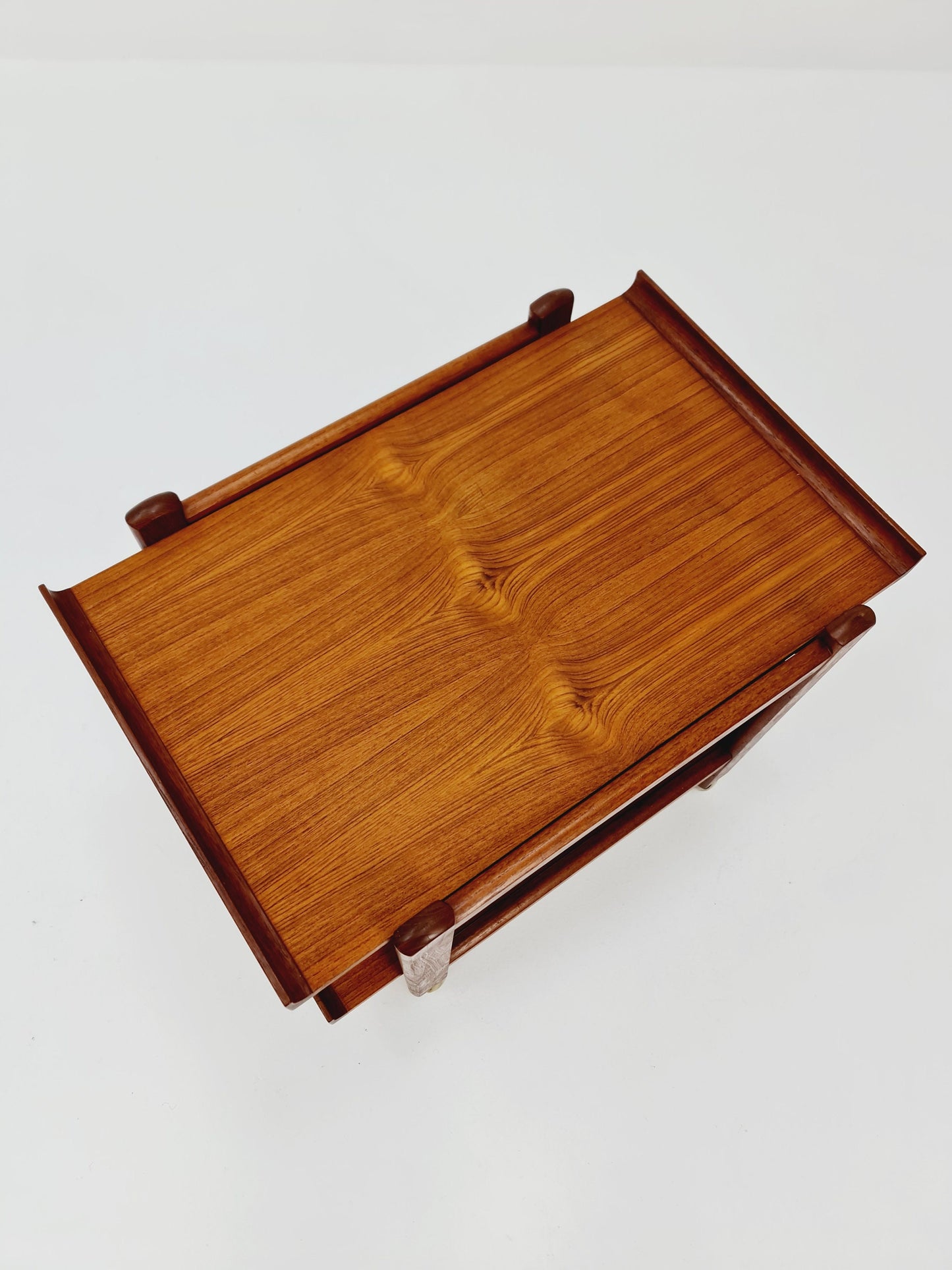 Vintage mid century danish trolley in solid teak/ bar cart By Holger Georg Jansen for Kubus, 1960s