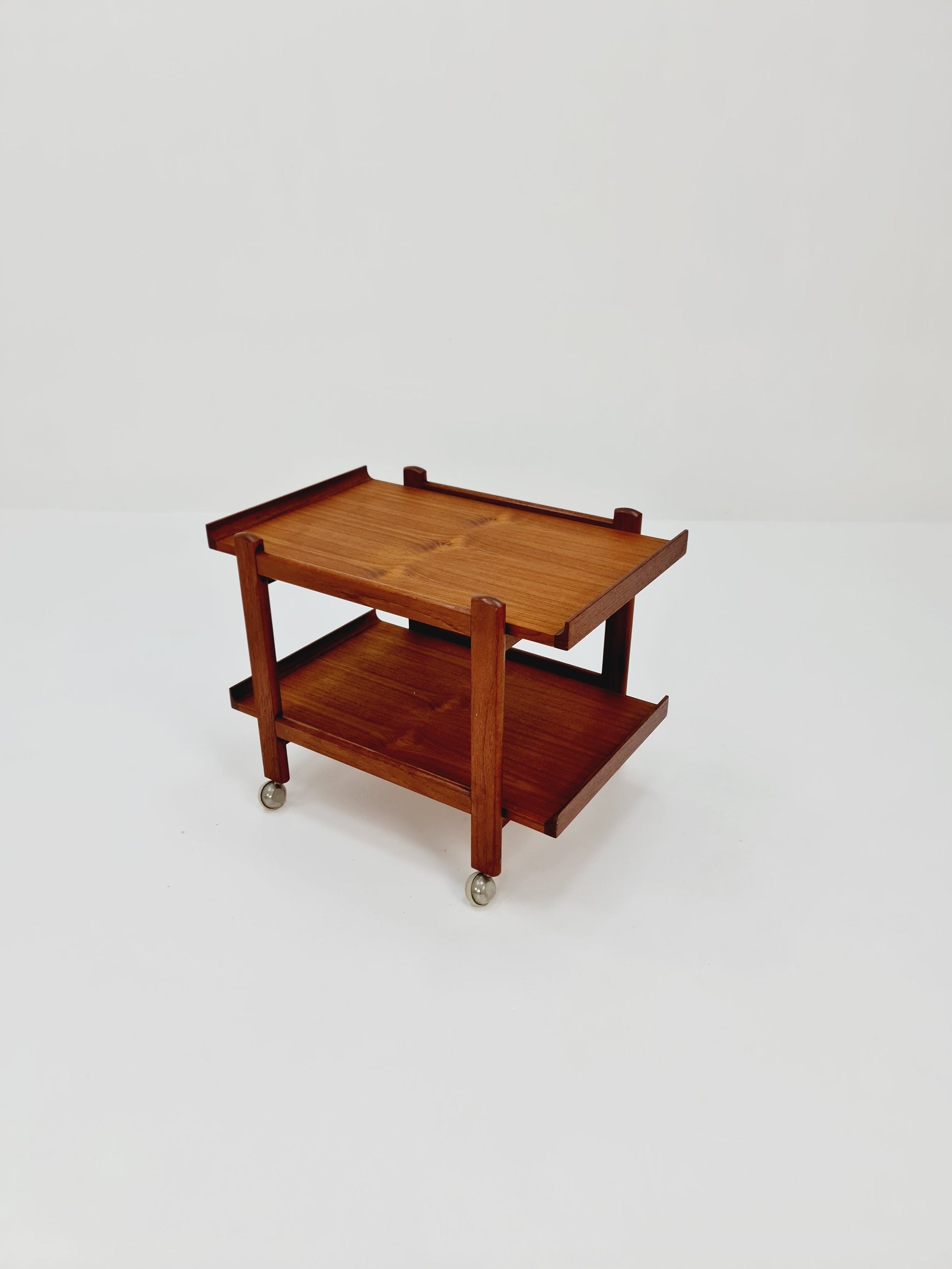 Vintage mid century danish trolley in solid teak/ bar cart By Holger Georg Jansen for Kubus, 1960s