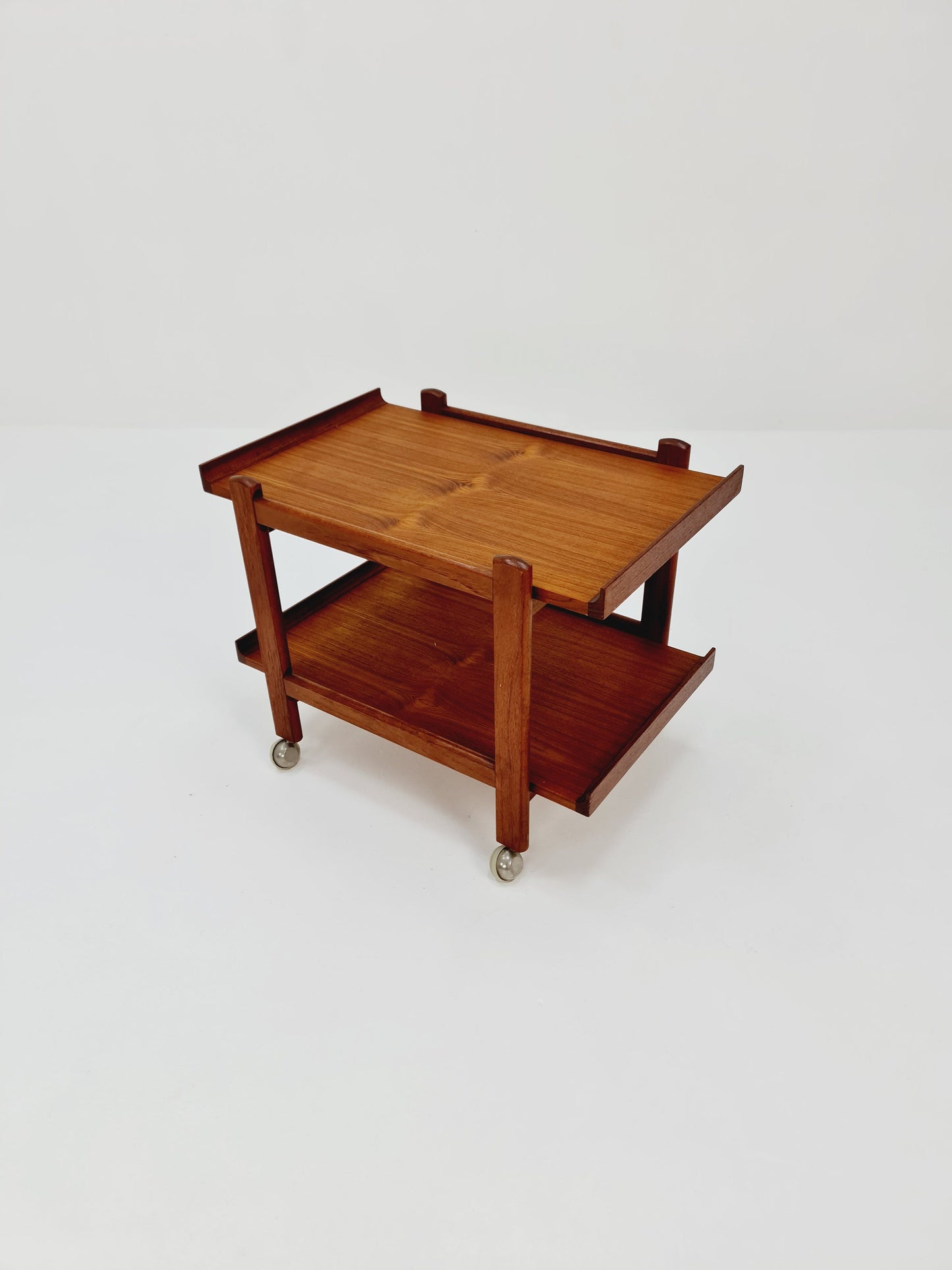 Vintage mid century danish trolley in solid teak/ bar cart By Holger Georg Jansen for Kubus, 1960s