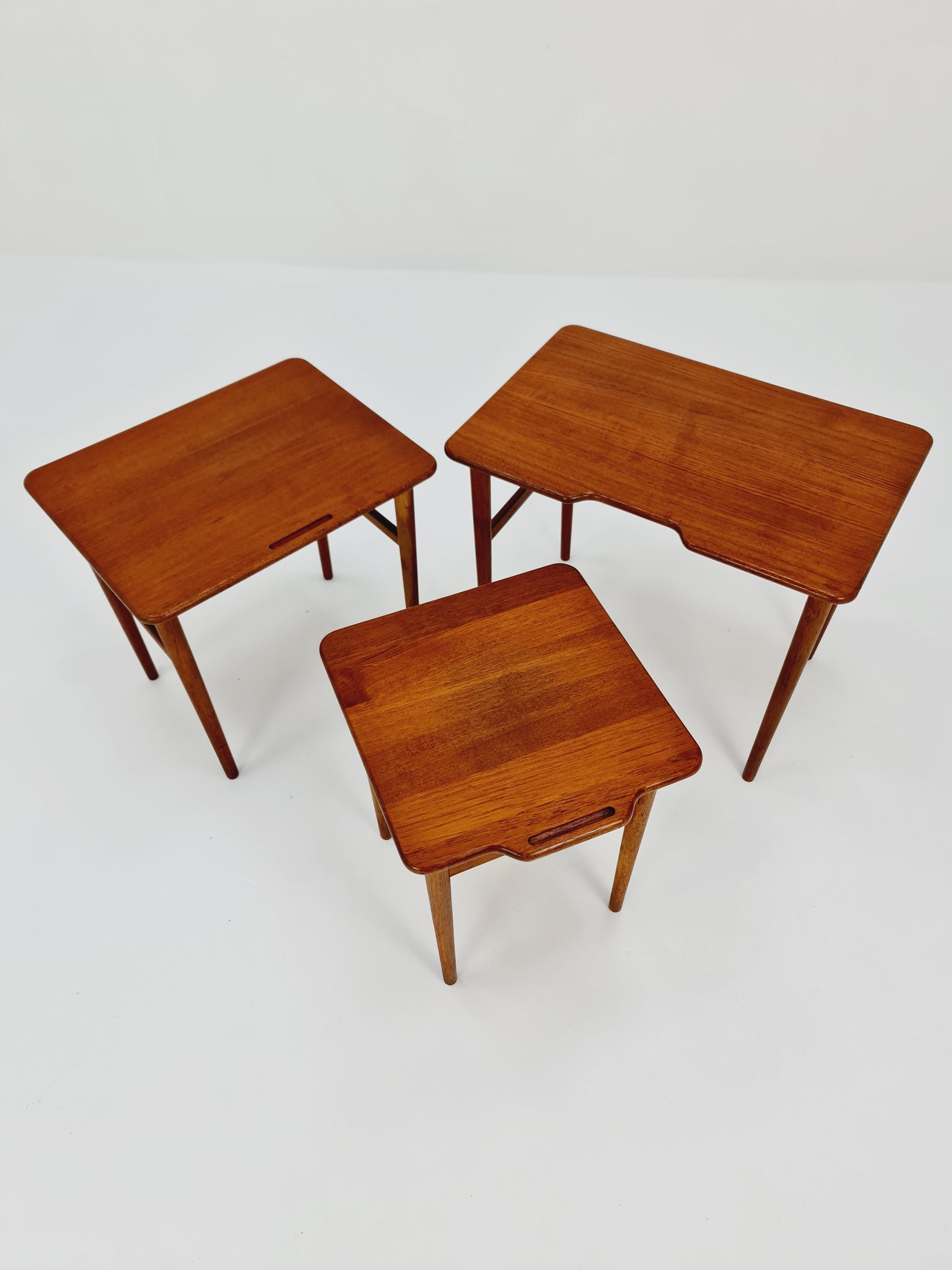 Midcentury Danish teak Nesting Tables by Kurt Ostervig for Janson Möber , 1960s