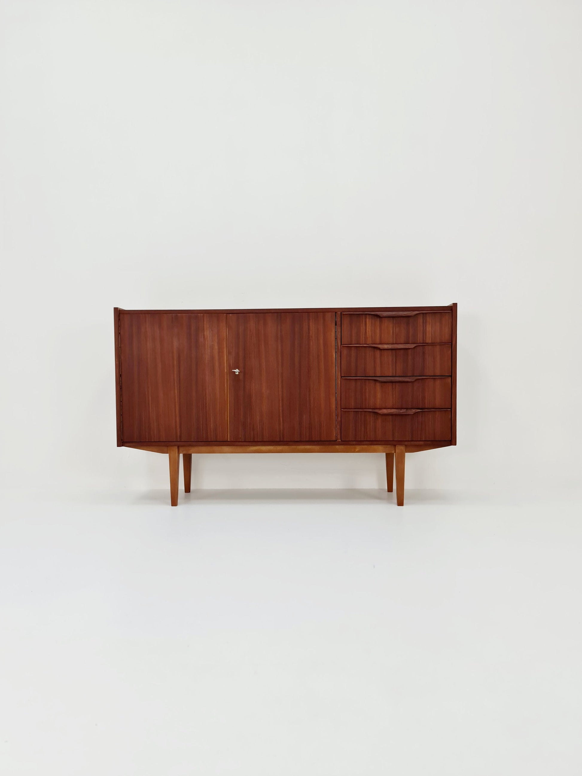 Mid Century Modern German walnut Sideboard By Franz Ehrlich for A.M.T Möbel