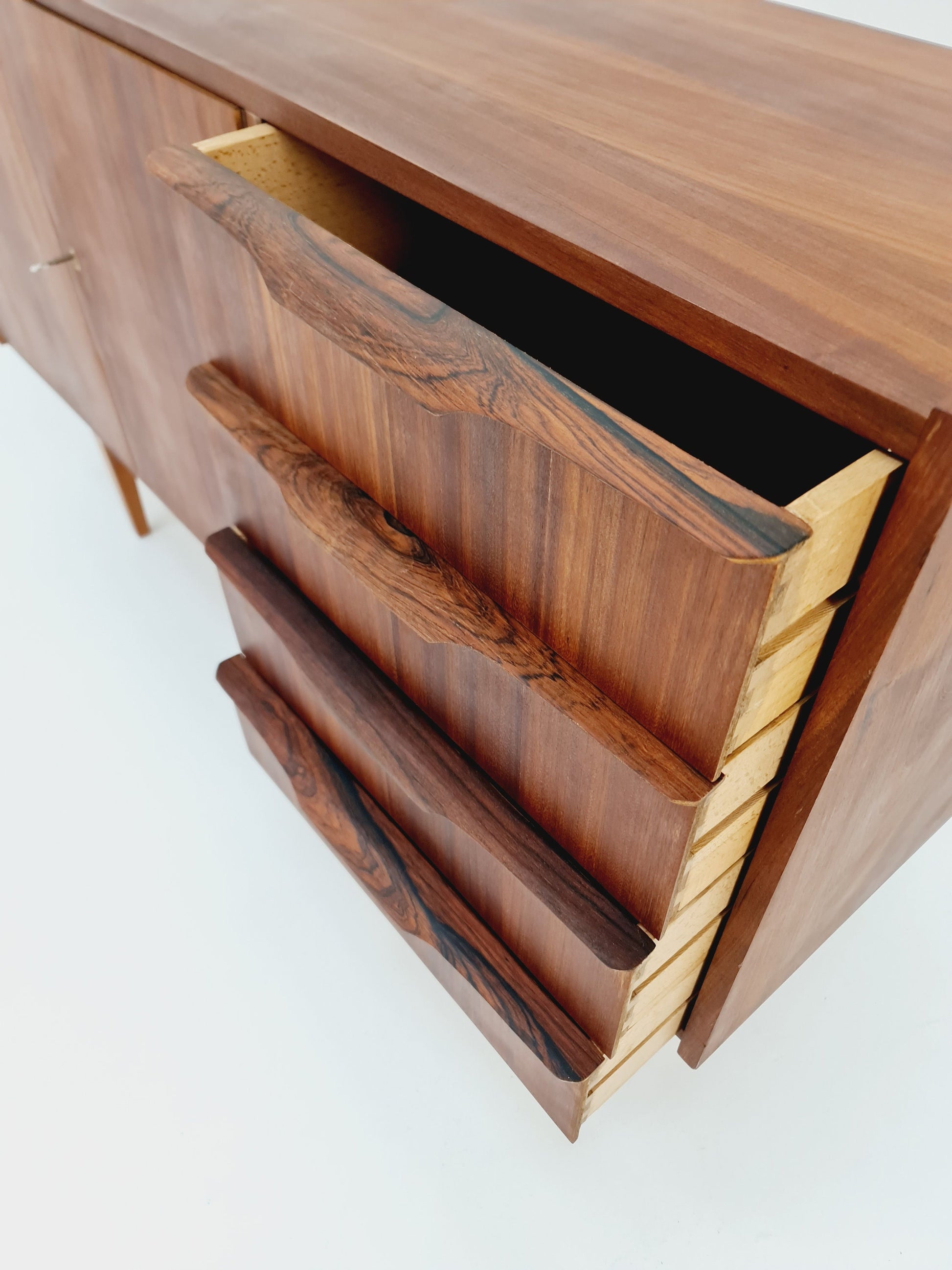 Mid Century Modern German walnut Sideboard By Franz Ehrlich for A.M.T Möbel