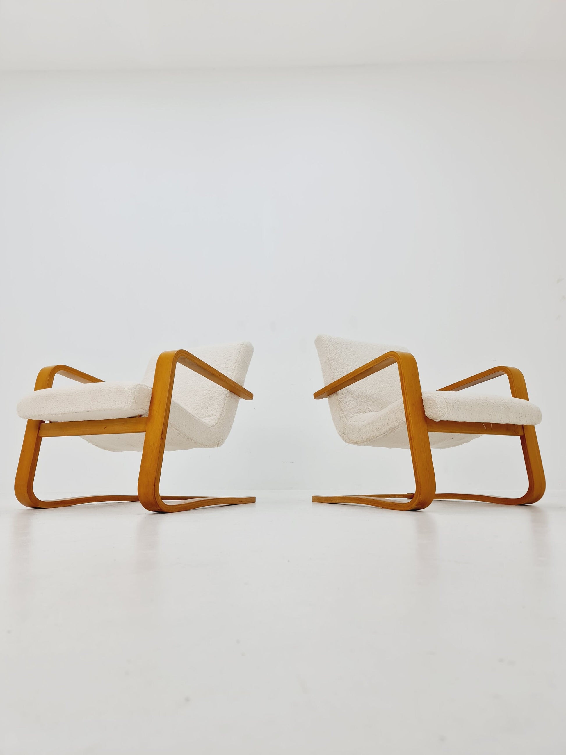 Mid-century pair of German lounge armchair, Bentwood 1960s