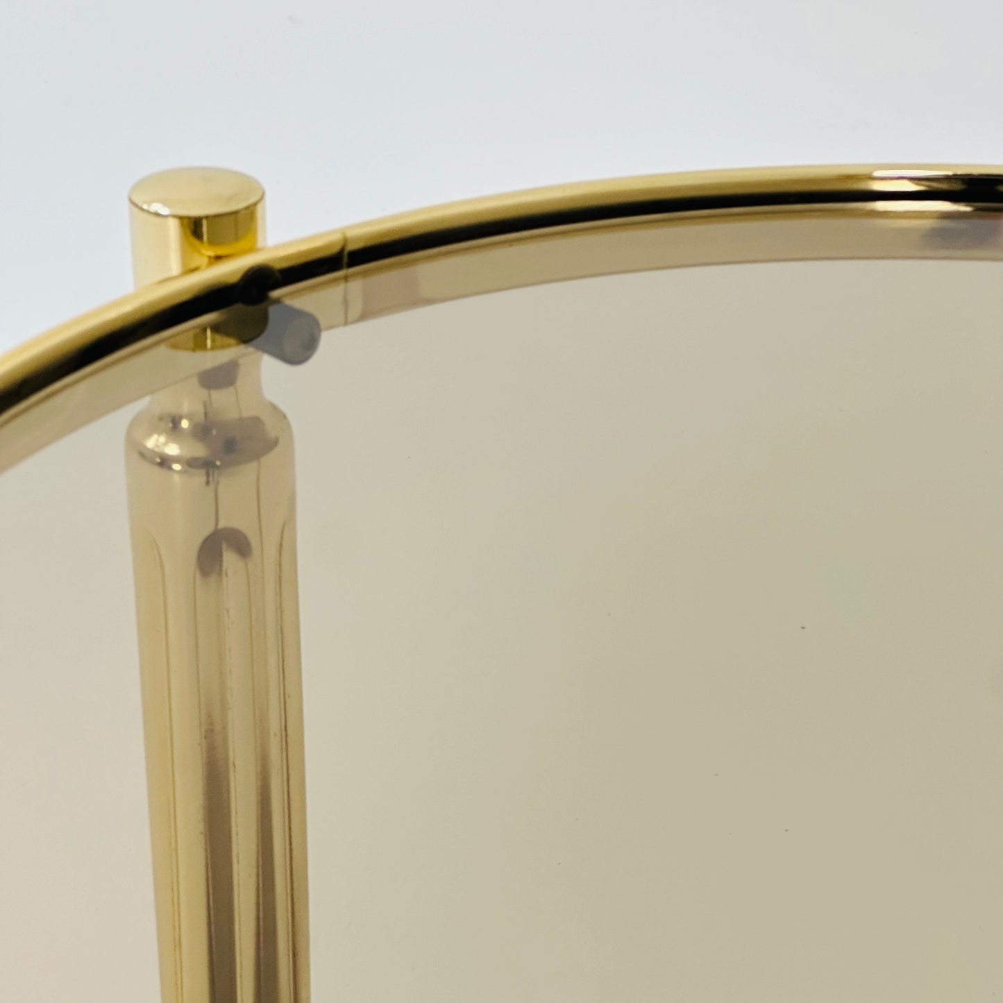 Mid-century italian brass and smoked glass bar cart, 1970s