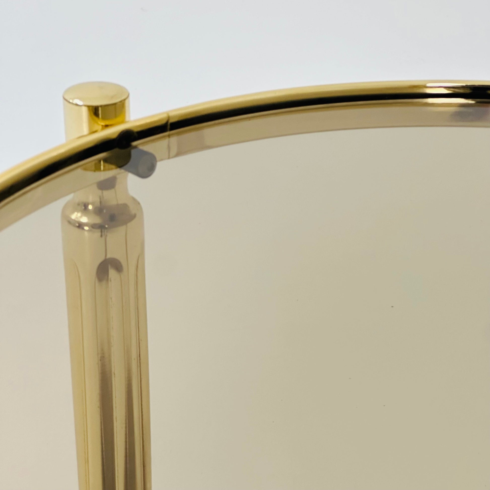Mid-century italian brass and smoked glass bar cart, 1970s