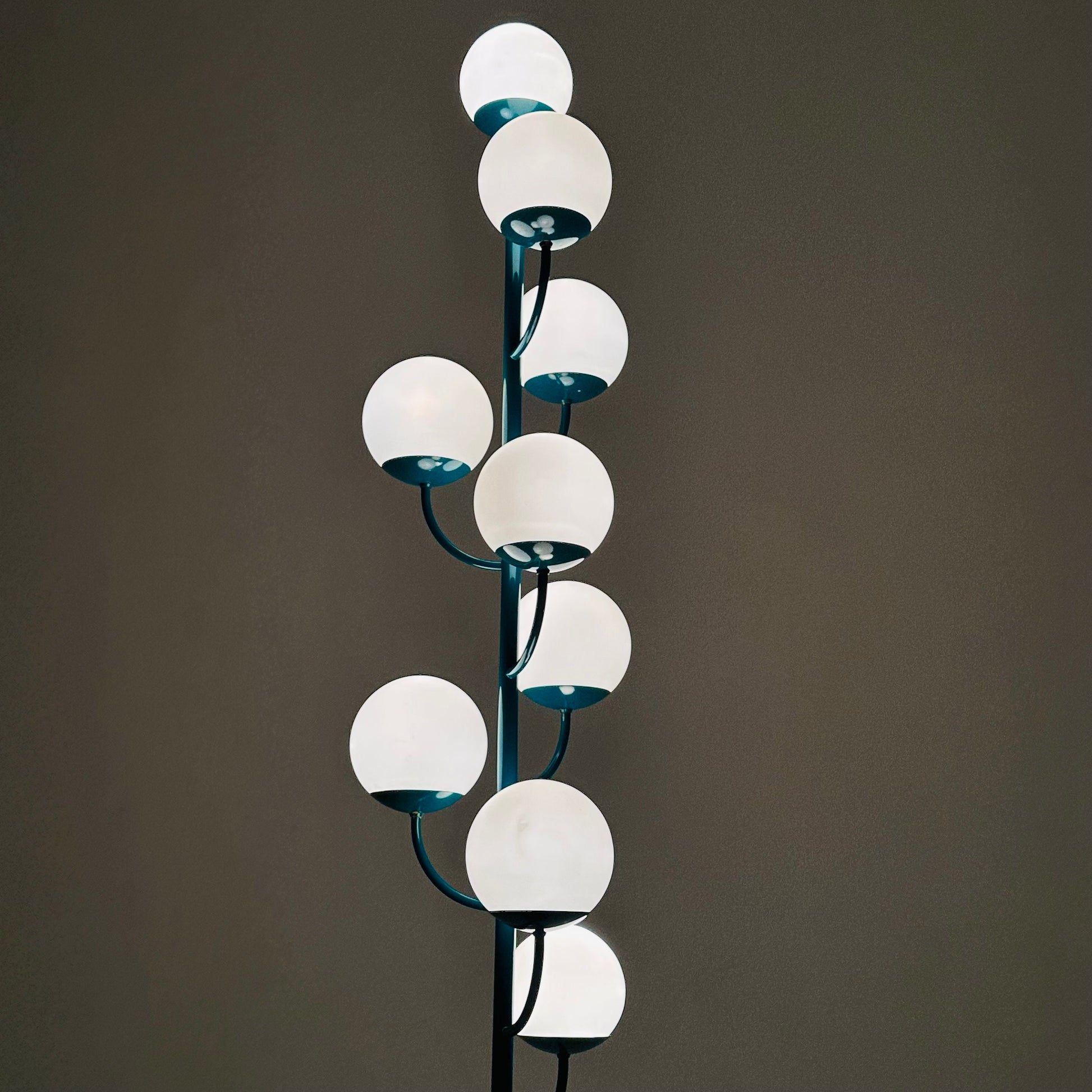 Mid century iconic 9-light floor lamp from Kaiser Leuchten,Germany 1970s