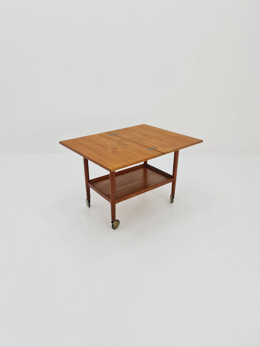 Vintage mid century danish trolley in teak By Grete jalk for Poul Jeppesens , 1960s