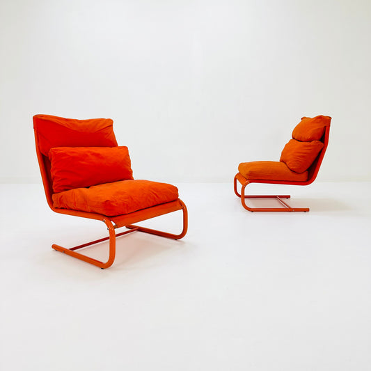 1 of 2 Space age Stuns lounge chairs by Jan Dranger & Johan Huldt for Innovator Sweden 1970s