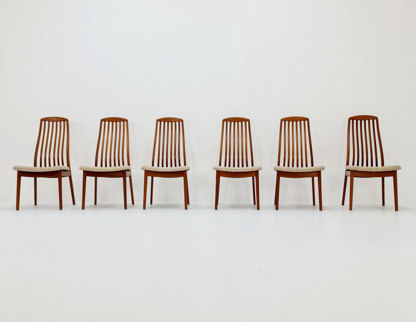 Danish teak dining chairs by Schou Andersen 1960s, set of 6
