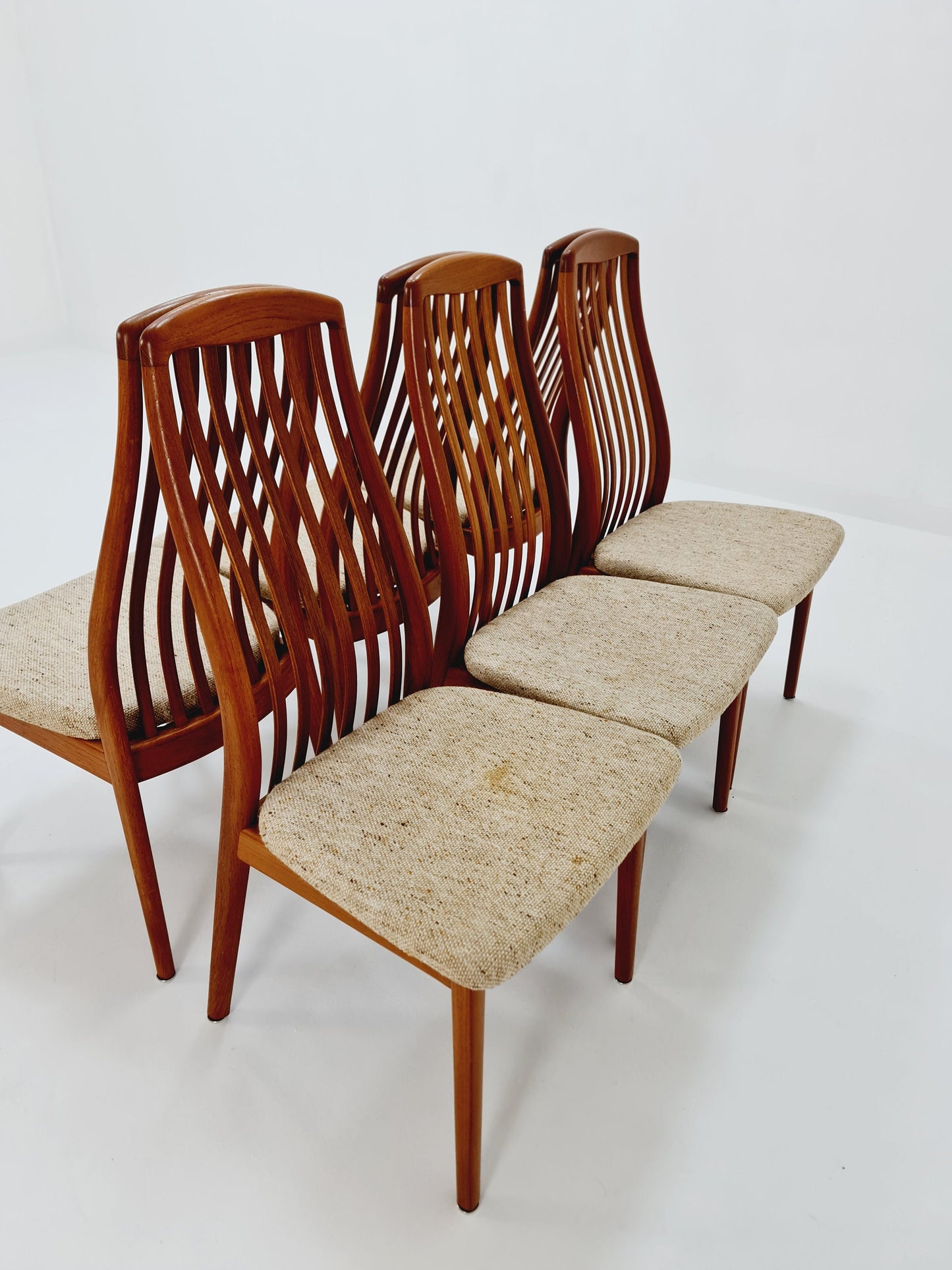 Danish teak dining chairs by Schou Andersen 1960s, set of 6