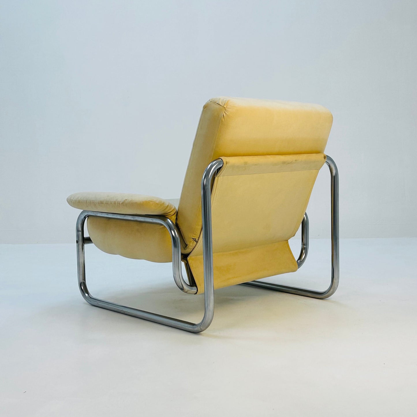 Mid century tubular frame armchair "BORKUM" by John Bertil Häggström ,from Ikea 1970s