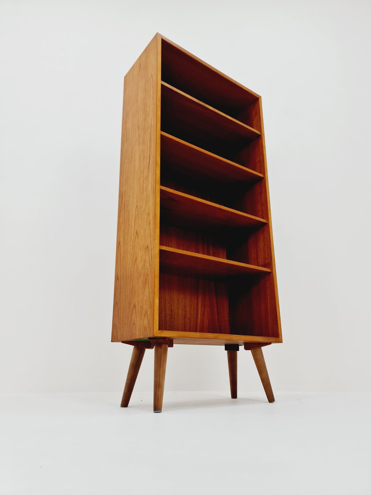 Vintage teak danish book case, By Omann Jun 1960s