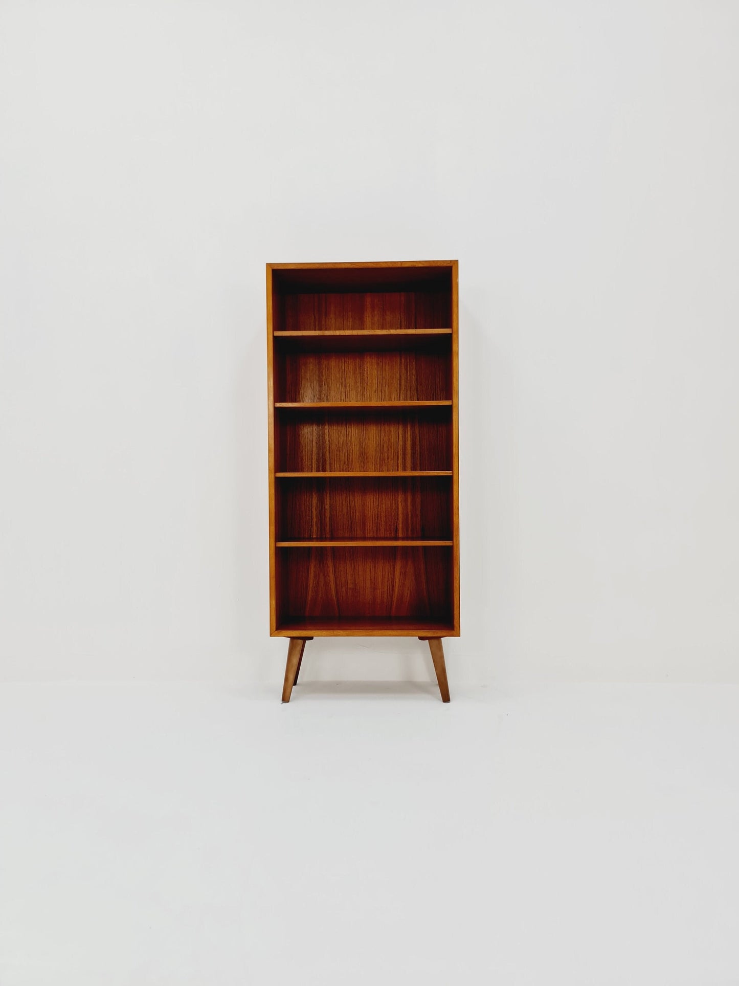 Vintage teak danish book case, By Omann Jun 1960s