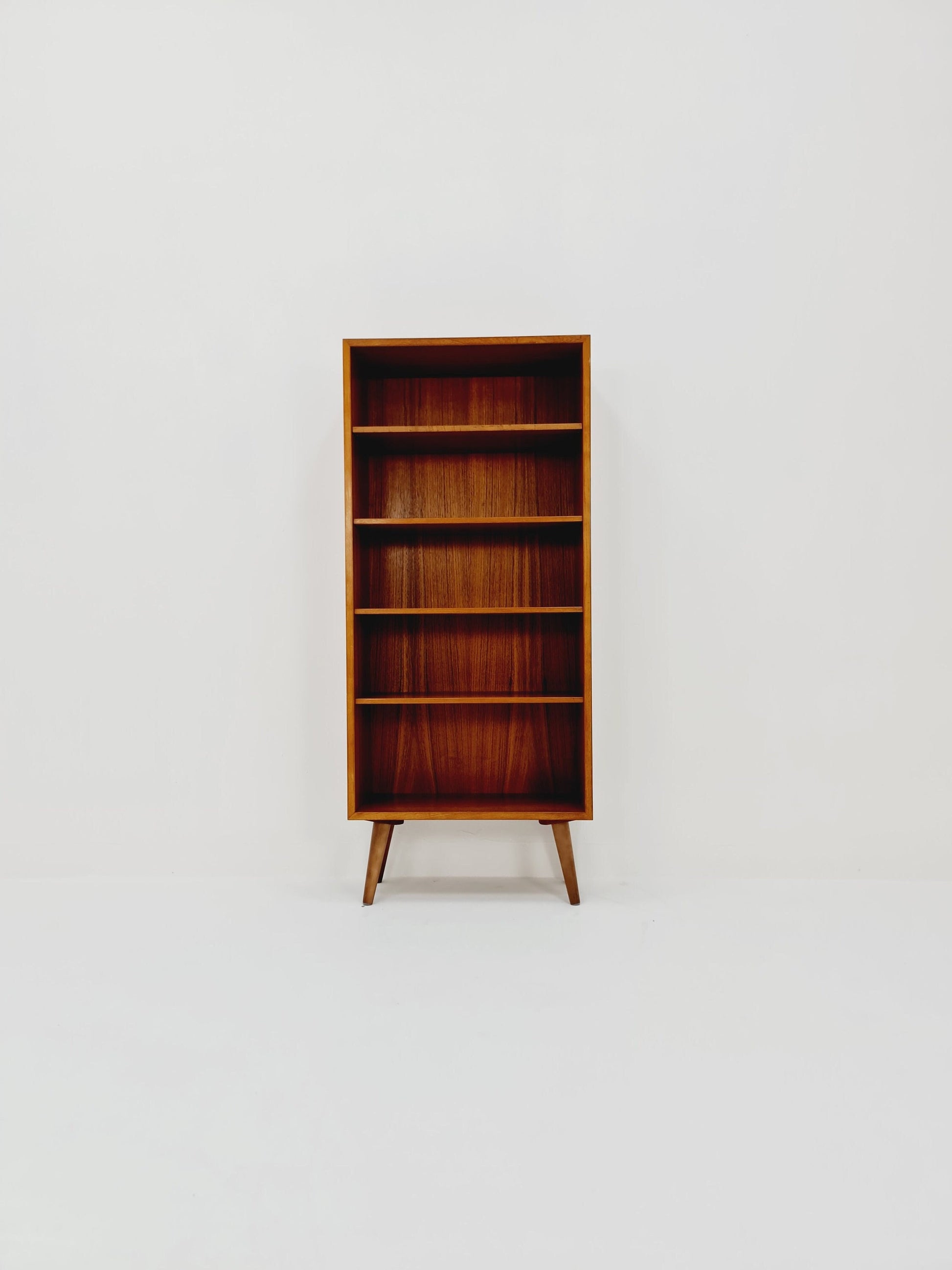 Vintage teak danish book case, By Omann Jun 1960s