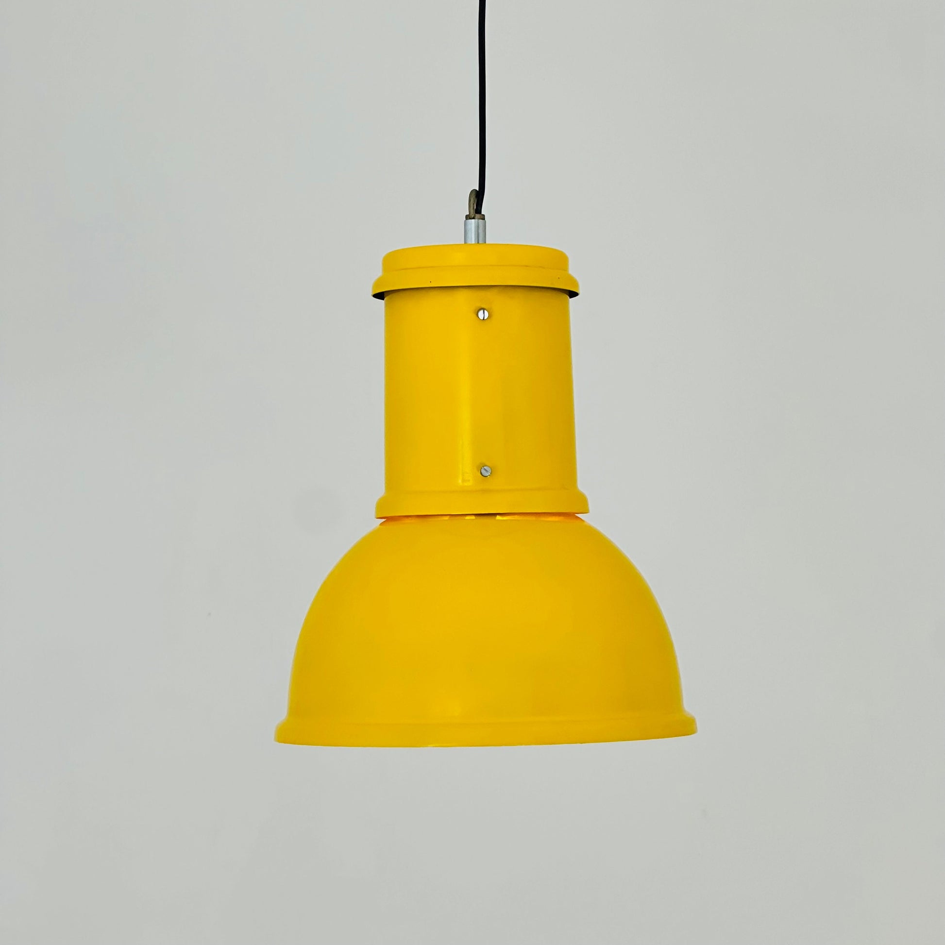 1 of 15 Bauhaus industrial Fontana Arte-metal Ceiling lamp, Italy 1970s