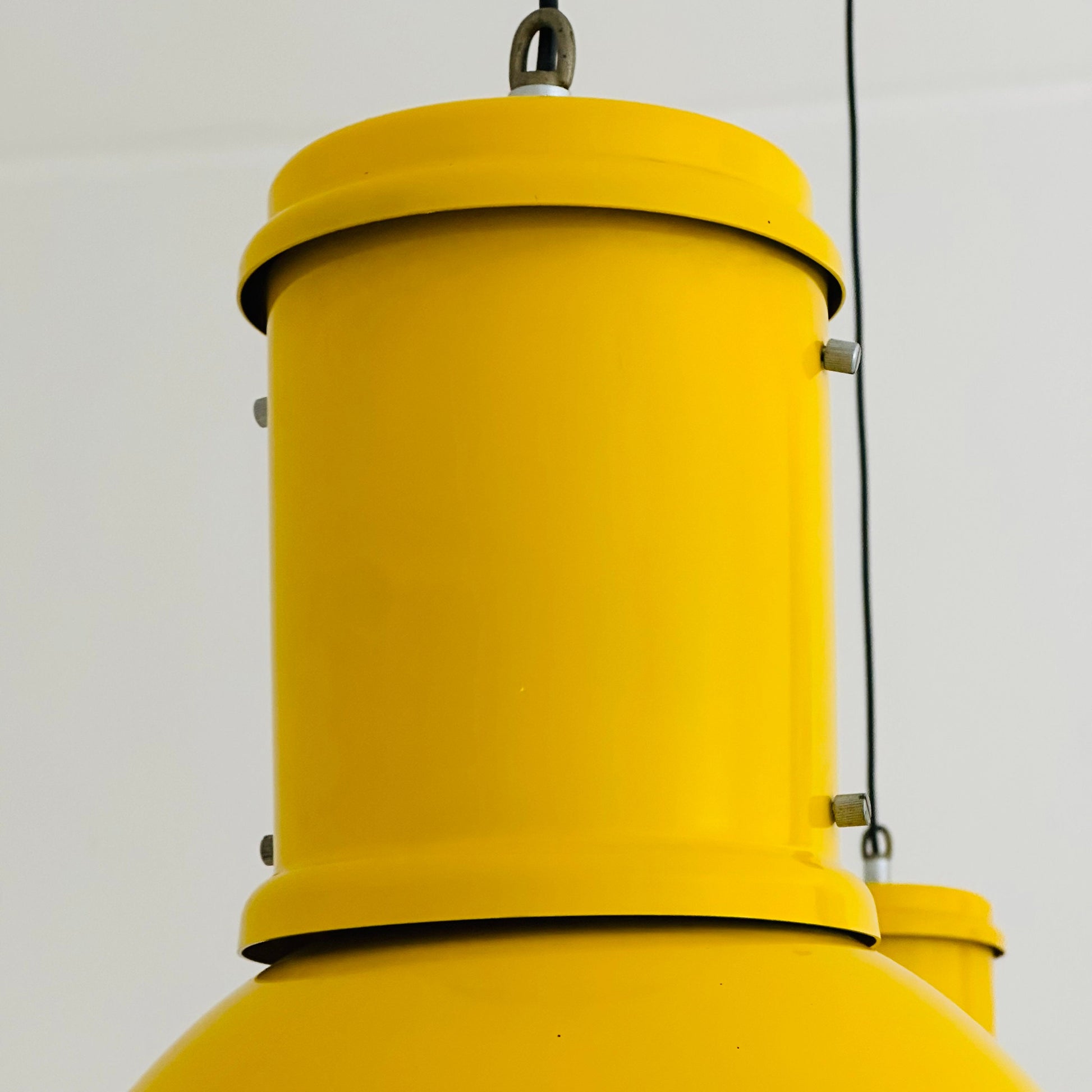 1 of 15 Bauhaus industrial Fontana Arte-metal Ceiling lamp, Italy 1970s