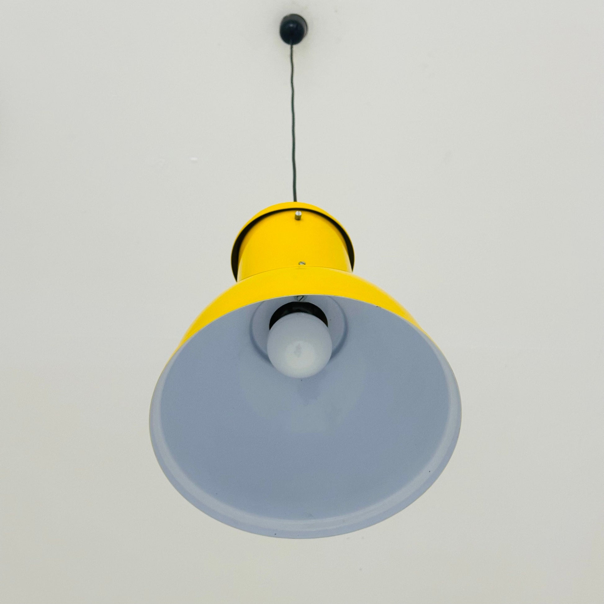 1 of 15 Bauhaus industrial Fontana Arte-metal Ceiling lamp, Italy 1970s