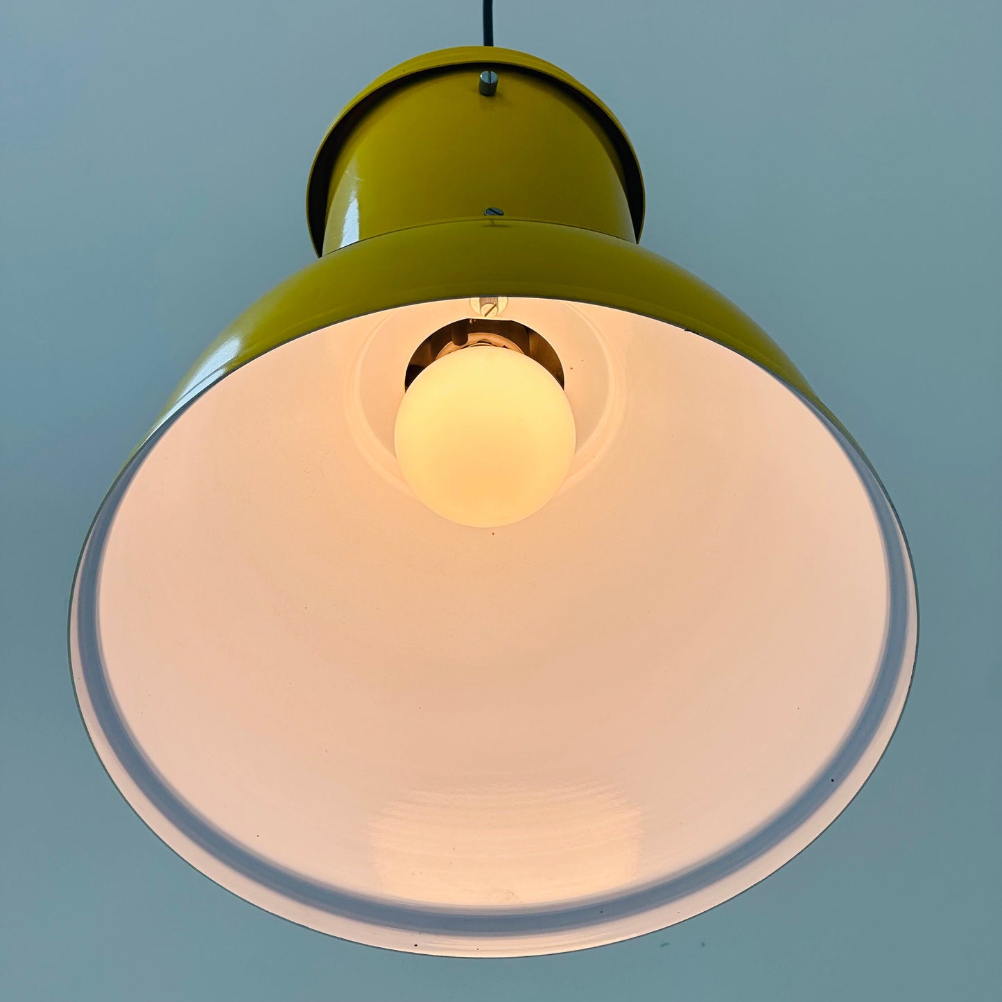 1 of 15 Bauhaus industrial Fontana Arte-metal Ceiling lamp, Italy 1970s