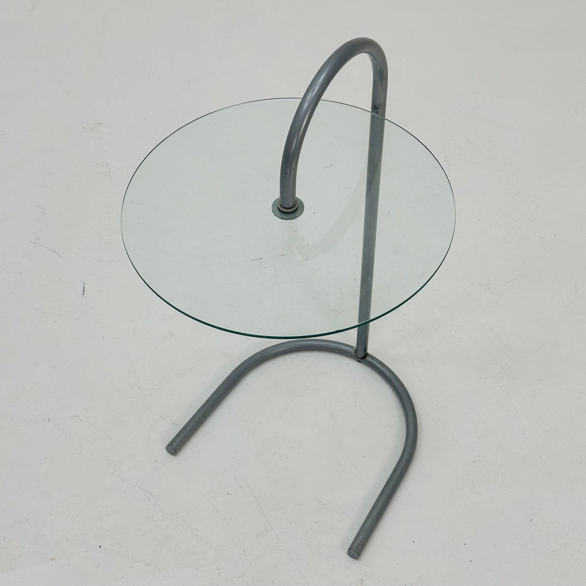 Bauhaus Vintage Ikea Ry Coffee Side Table Glass Aluminum 1980s