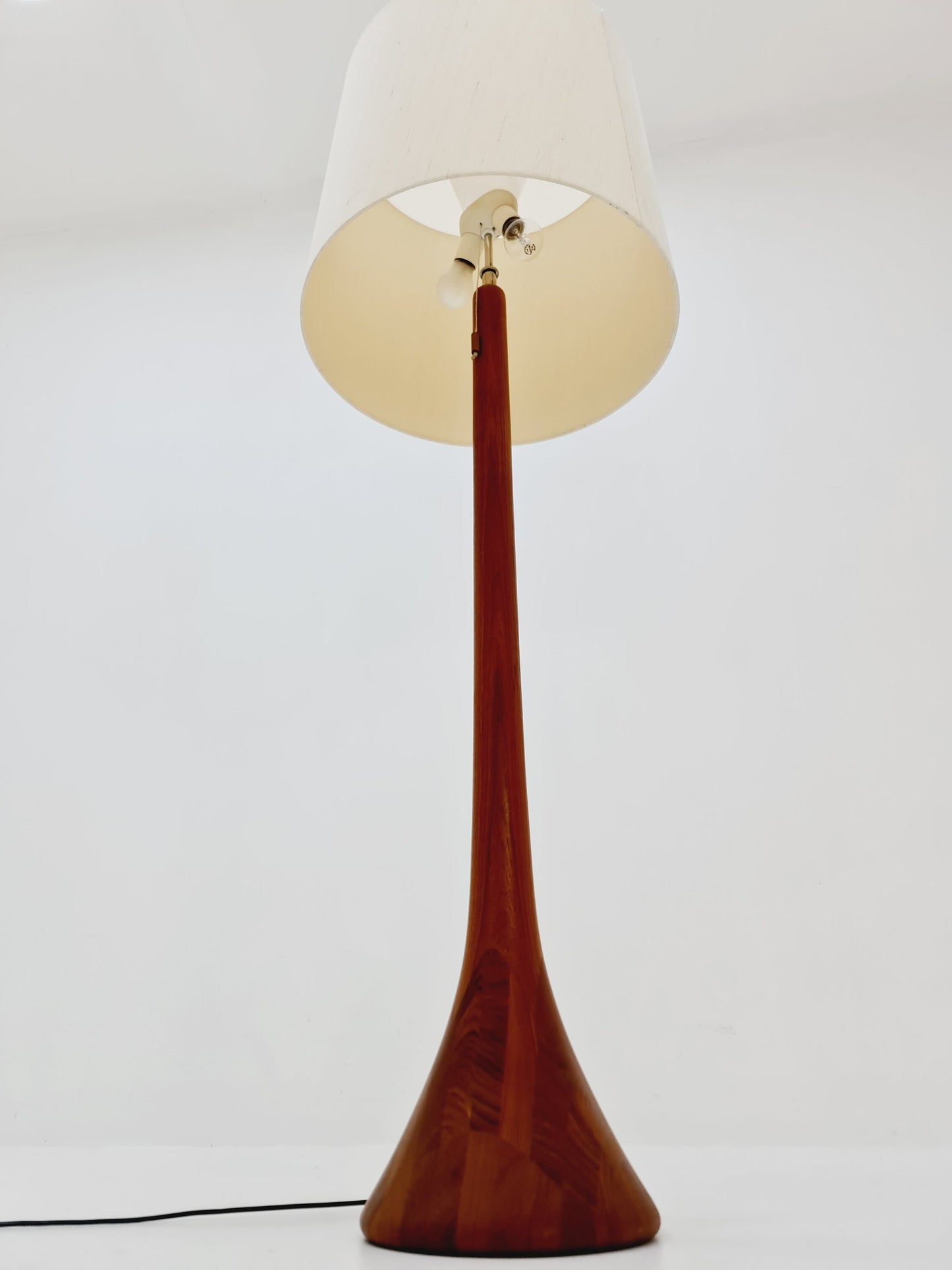 Rare big Midcentury Danish floor lamp by KIRK solid teak, 1960s