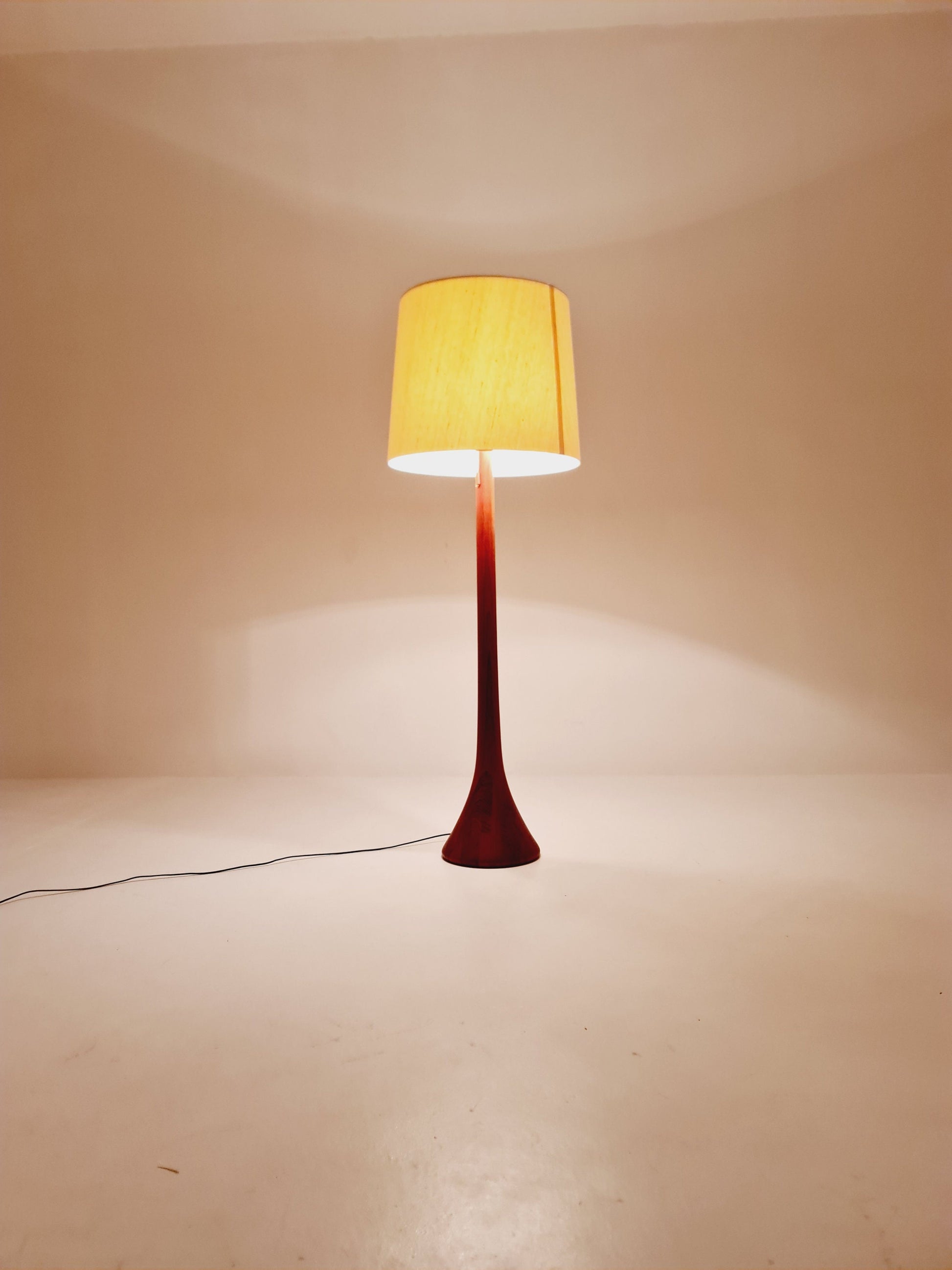 Rare big Midcentury Danish floor lamp by KIRK solid teak, 1960s