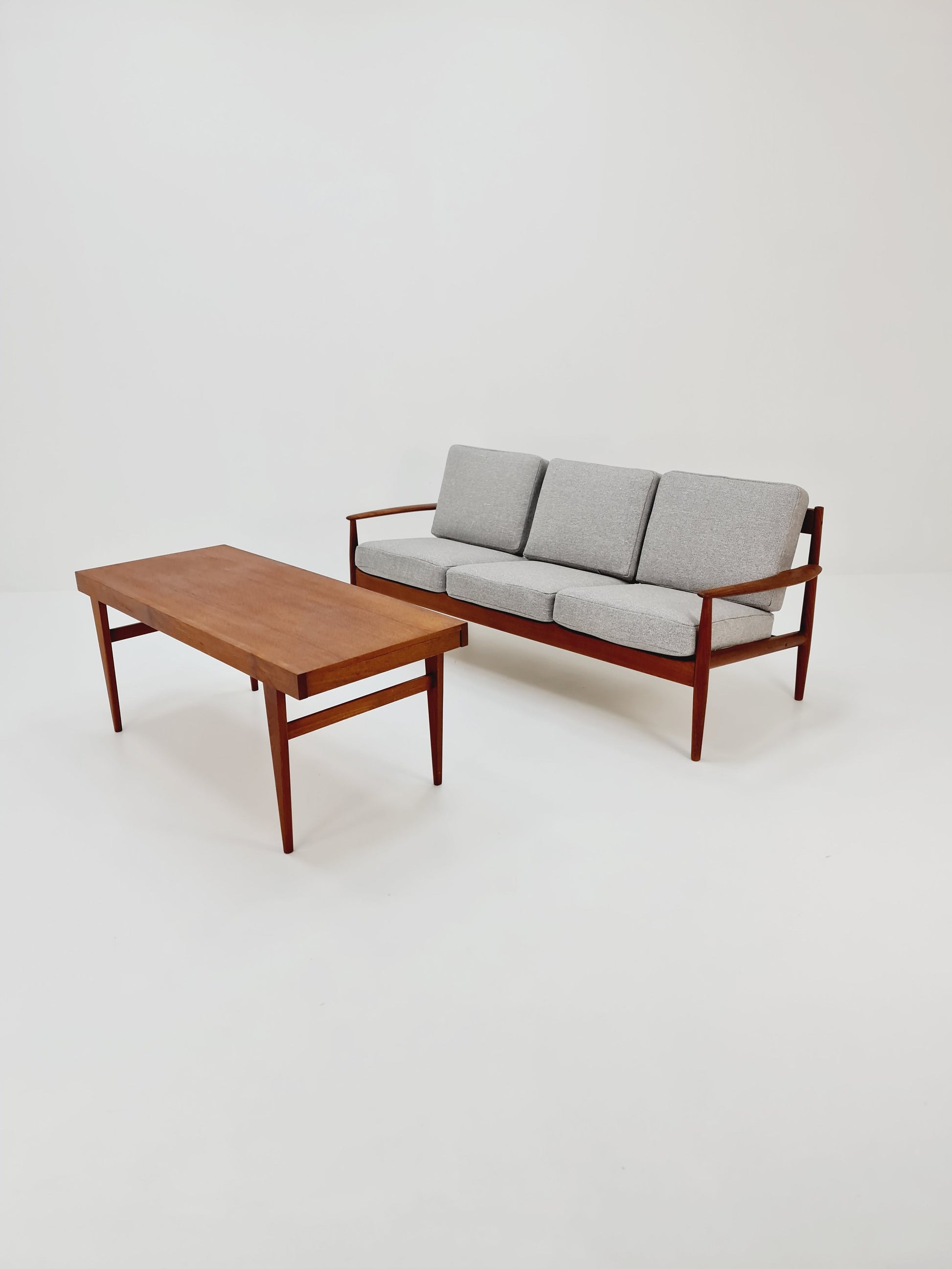 Mid-century Rare Danish teak lounge sofa/ Easy sofa by Grete Jalk, 60s