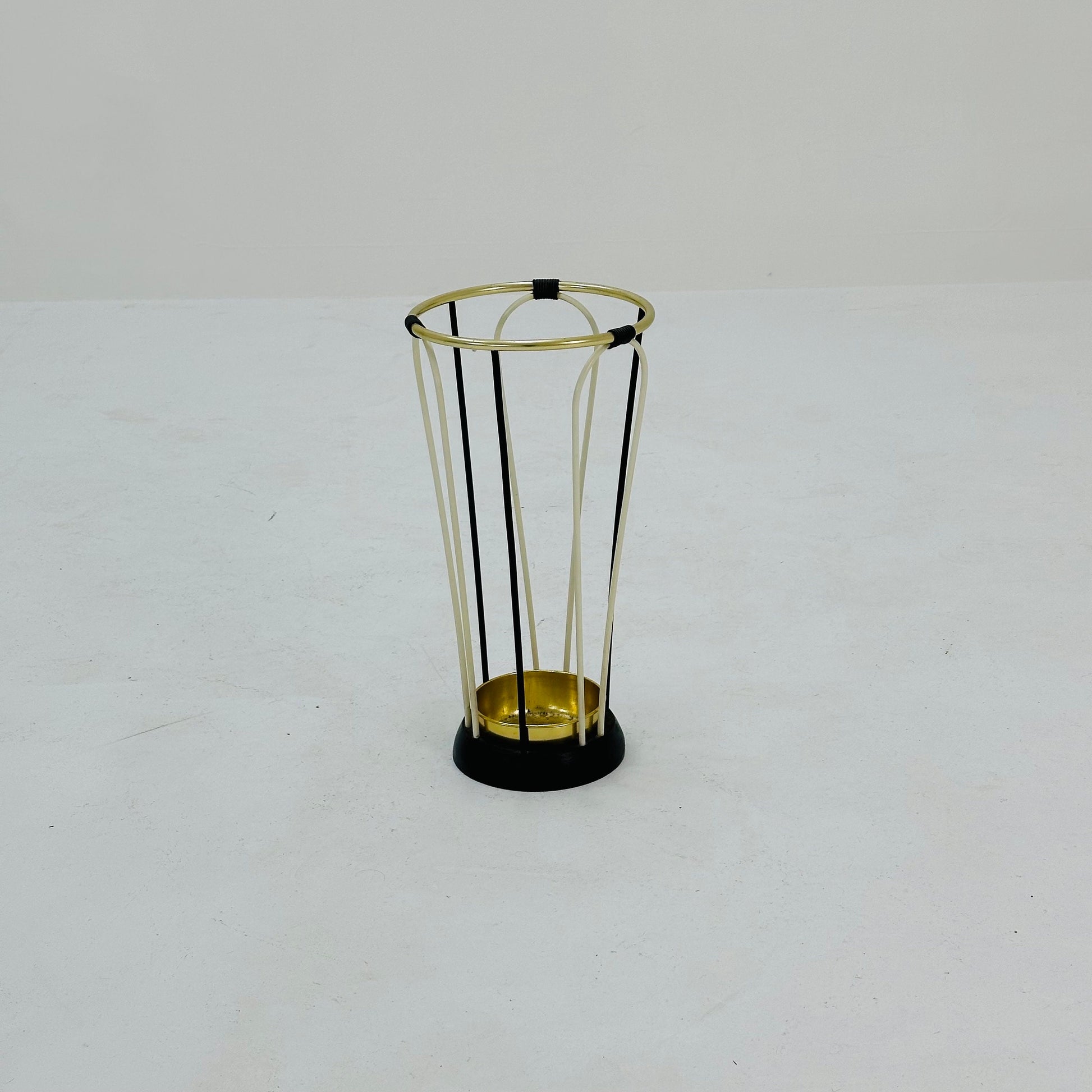 Mid century metal and brass umbrella stand, Germany, 1960s