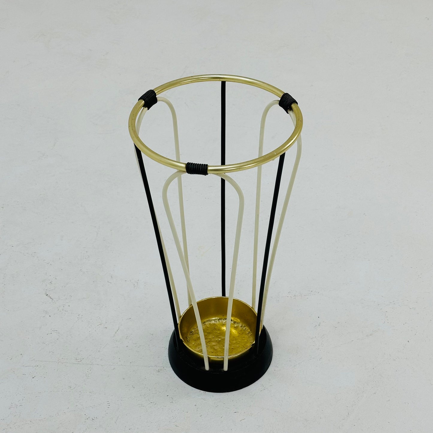 Mid century metal and brass umbrella stand, Germany, 1960s