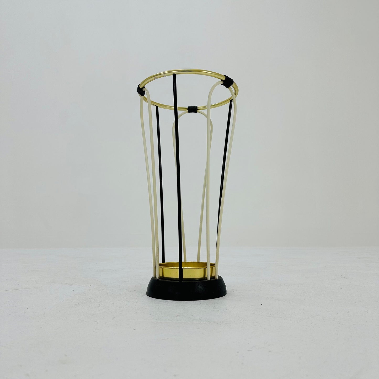 Mid century metal and brass umbrella stand, Germany, 1960s