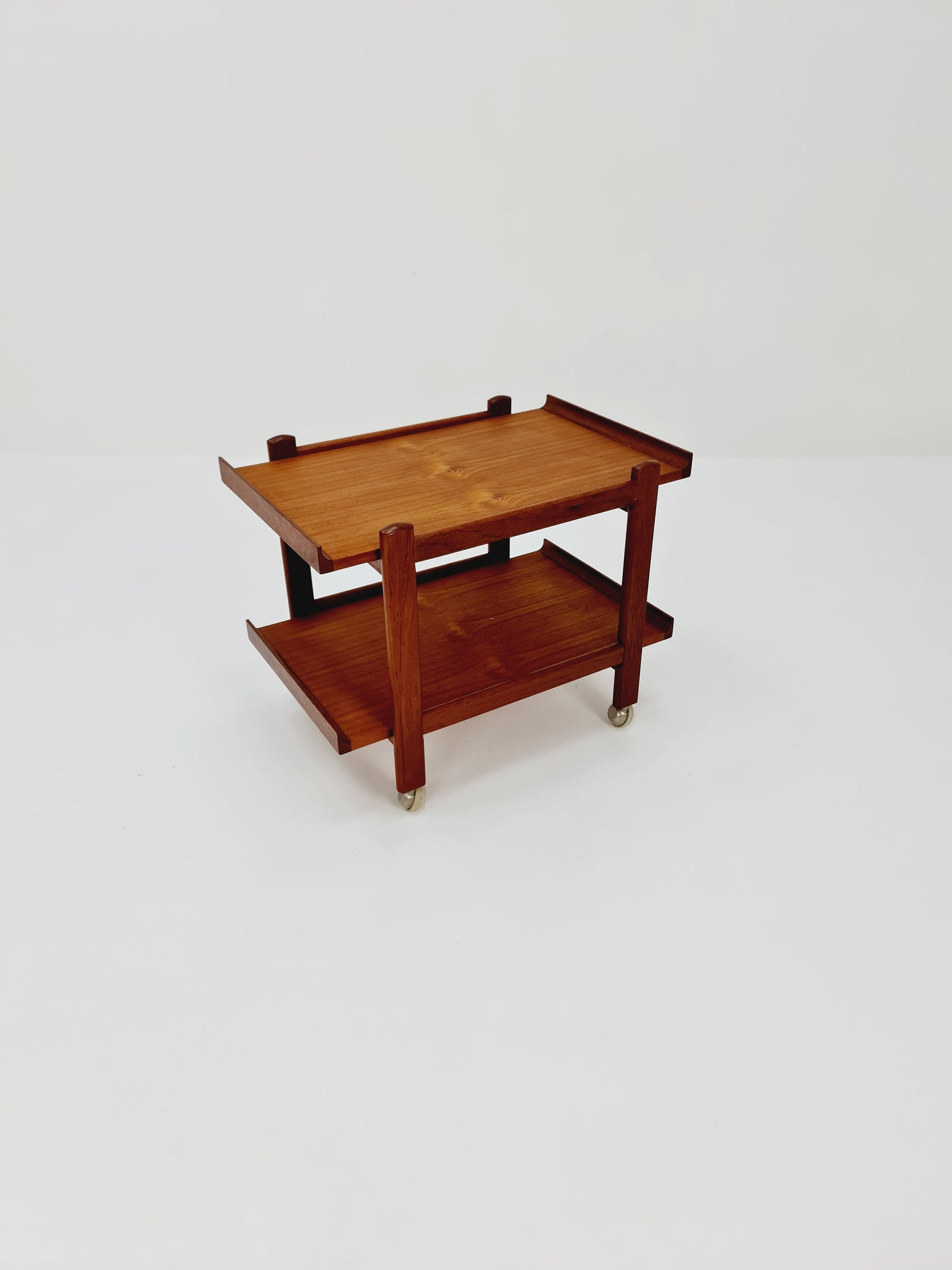 Vintage mid century danish trolley in solid teak/ bar cart By Holger Georg Jansen for Kubus, 1960s